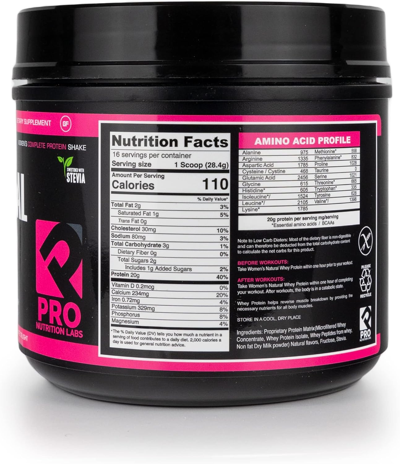Chocolate Delight Whey Protein Powder for Women - Supports Lean Muscle Mass - Low Carb - Gluten Free - Grass Fed and Rbgh Hormone Free - 1 Lb - Espot.com.au