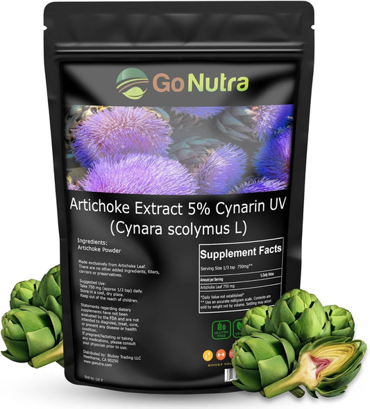 pure-artichoke-extract-powder---potent-5-cynarin---4oz-for-150-servings---natural-artichoke-leaf-stem-supplement-1