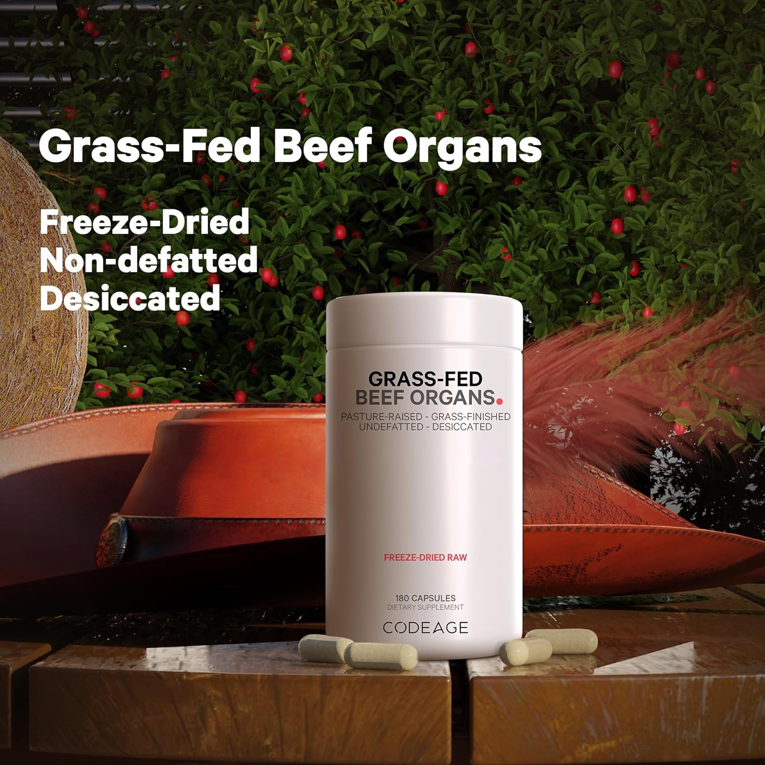 grass-fed-beef-organs-supplement-with-glandulars---freeze-dried-bovine-pills-for-liver-heart-kidney-pancreas-spleen---non-gmo-vitamins---180-capsules-3