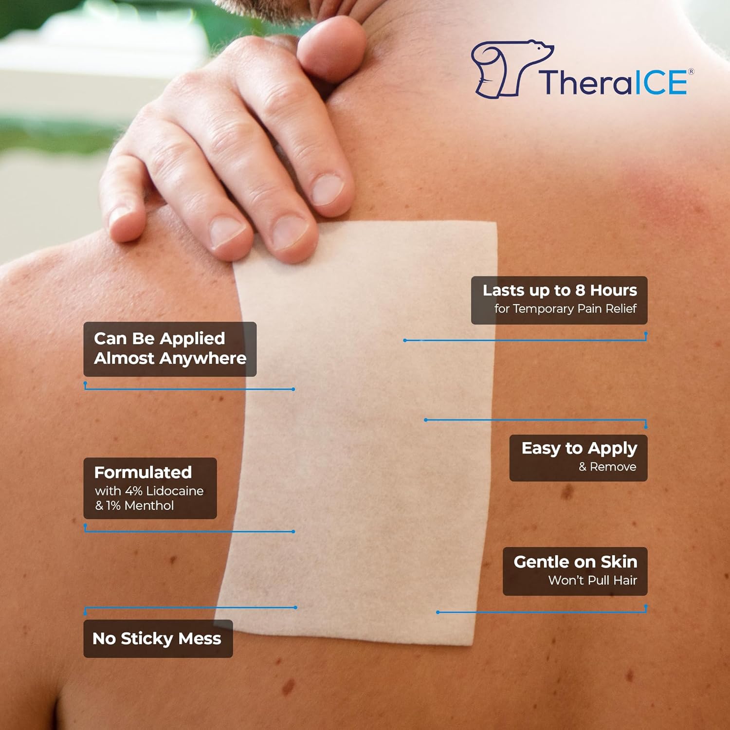 max-strength-theraice-lidocaine-patches-with-menthol-for-back-neck-and-shoulder-pain-relief---large-4-lidocaine-1-menthol-patches-7-count-3