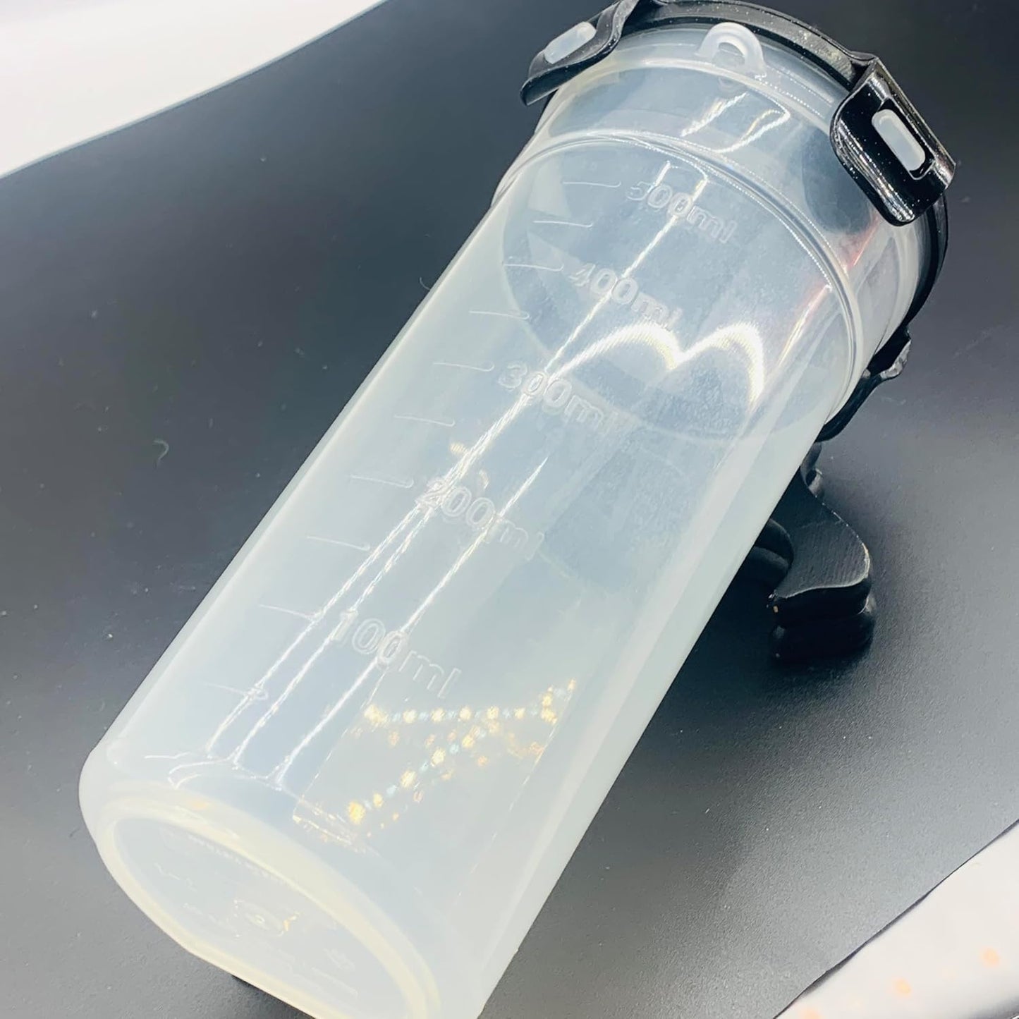 locklock-hpl934h-plastic-drink-mixer-bottle---500-ml-capacity-measurements---clear-container-with-leak-proof-twist-off-lid---steel-gray-sports-cap-8