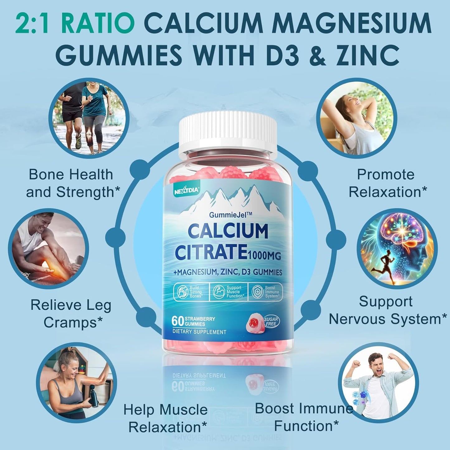 calcium-citrate-gummies-with-vitamin-d3-magnesium-potassium-zinc-b6---bone-strength-muscle-immune-support---sugar-free-vegan-chews-for-women-and-men---60-count-4