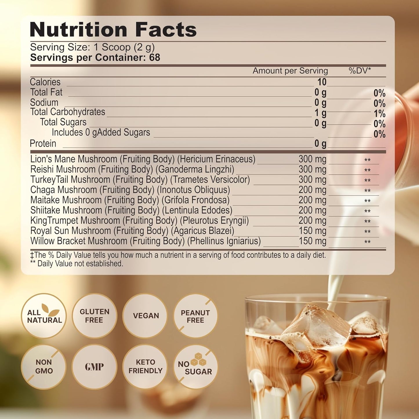 medium-dark-roast-coffee-with-9-adaptogen-mix---immunity-boosting-mushroom-blend---chaga-lions-mane-essential-vitamins---gluten-and-sugar-free---quick-brew-2