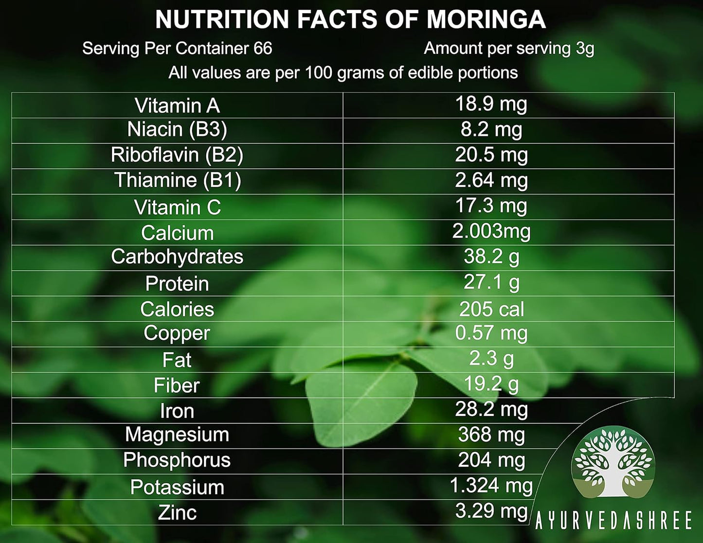 organic-moringa-leaf-powder-200g---lab-tested-non-gmo-gmp-certified-vegan---ayurvedic-superfood-supplement-2