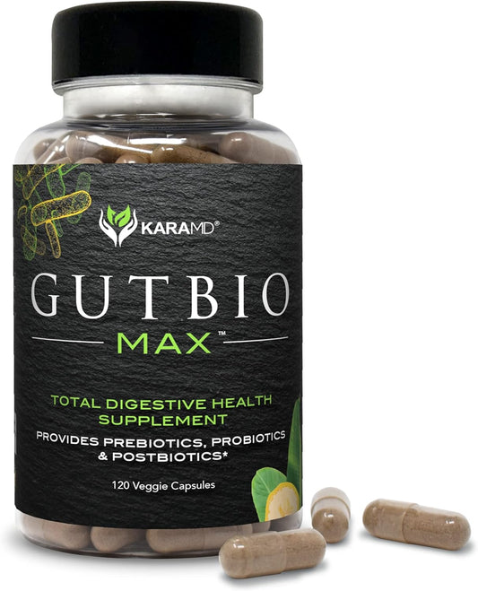 GutBio Max Supplement | Gut & Digestive Support | Prebiotics, Probiotics, Postbiotics | Boost Energy & Digestion | Non-GMO, Gluten Free, Vegan (30 Servings) - Espot.com.au