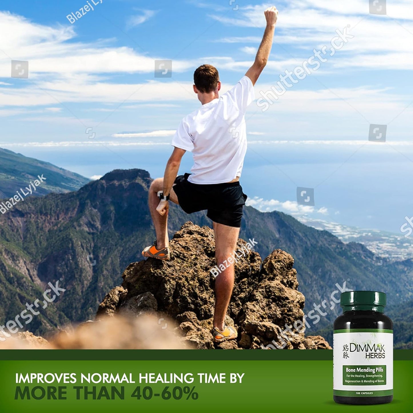 Dimmak Herbs Bone Mending Supplement for Bone Fracture Healing & Strengthening - 500mg, 100 Capsules - Espot.com.au