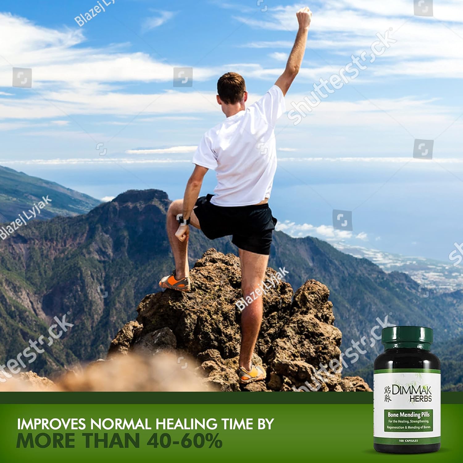 Dimmak Herbs Bone Mending Supplement for Bone Fracture Healing & Strengthening - 500mg, 100 Capsules - Espot.com.au