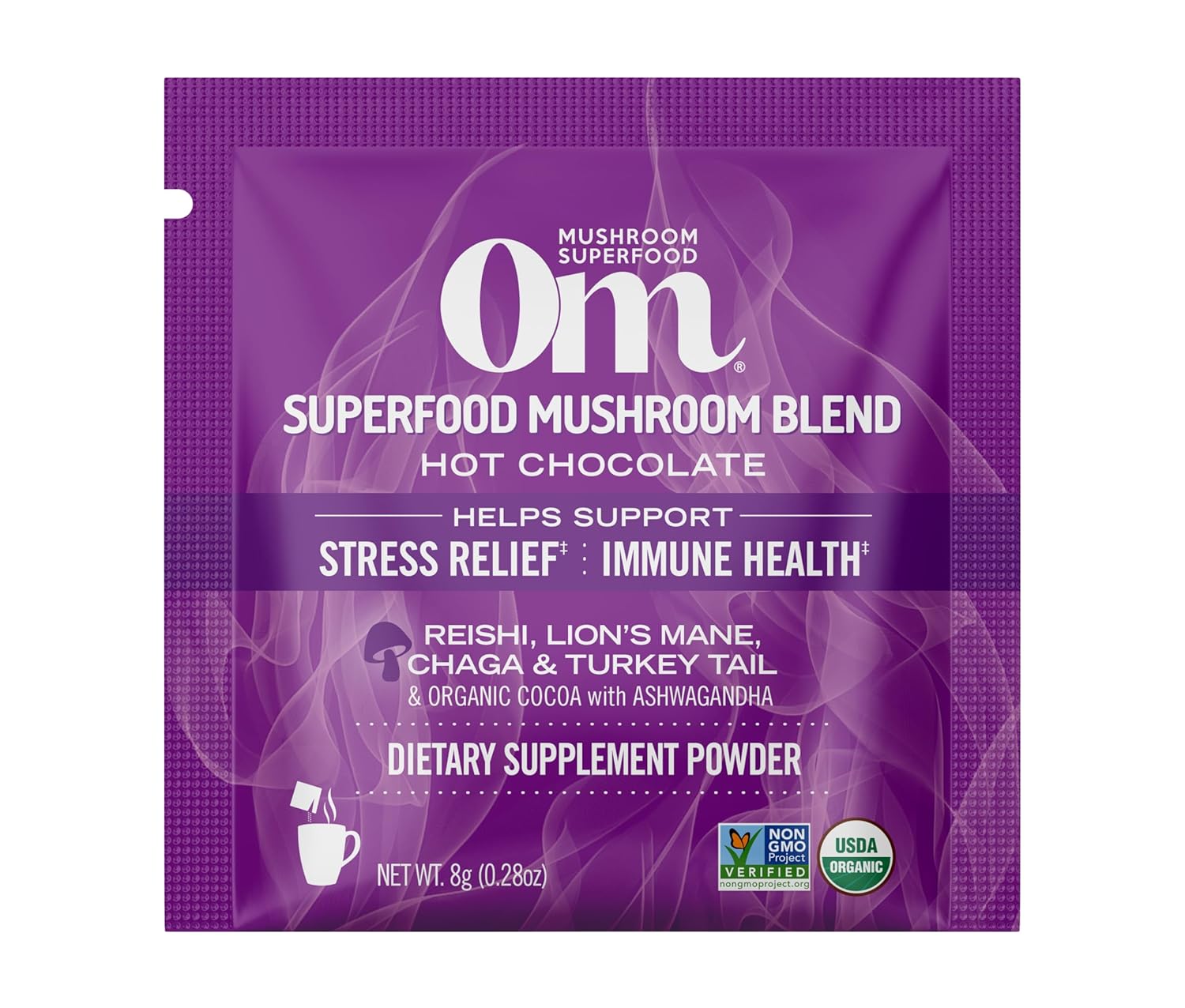 om-mushroom-superfood-hot-chocolate-blend-single-serve-packets---10-count-dutch-cocoa-flavor-with-lions-mane-reishi-chaga-turkey-tail-mushrooms-for-focus-and-stress-support---2g-sugar-25-calories-3