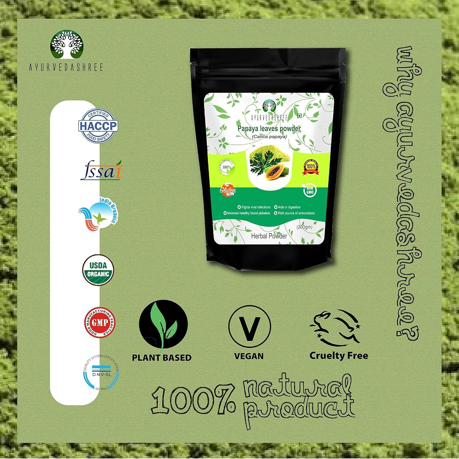 organic-papaya-leaf-powder-200g---dried-from-fresh-leaves-ideal-for-tea-juice-100-leaf-powder-non-gmo-vegan---herbal-natural-5