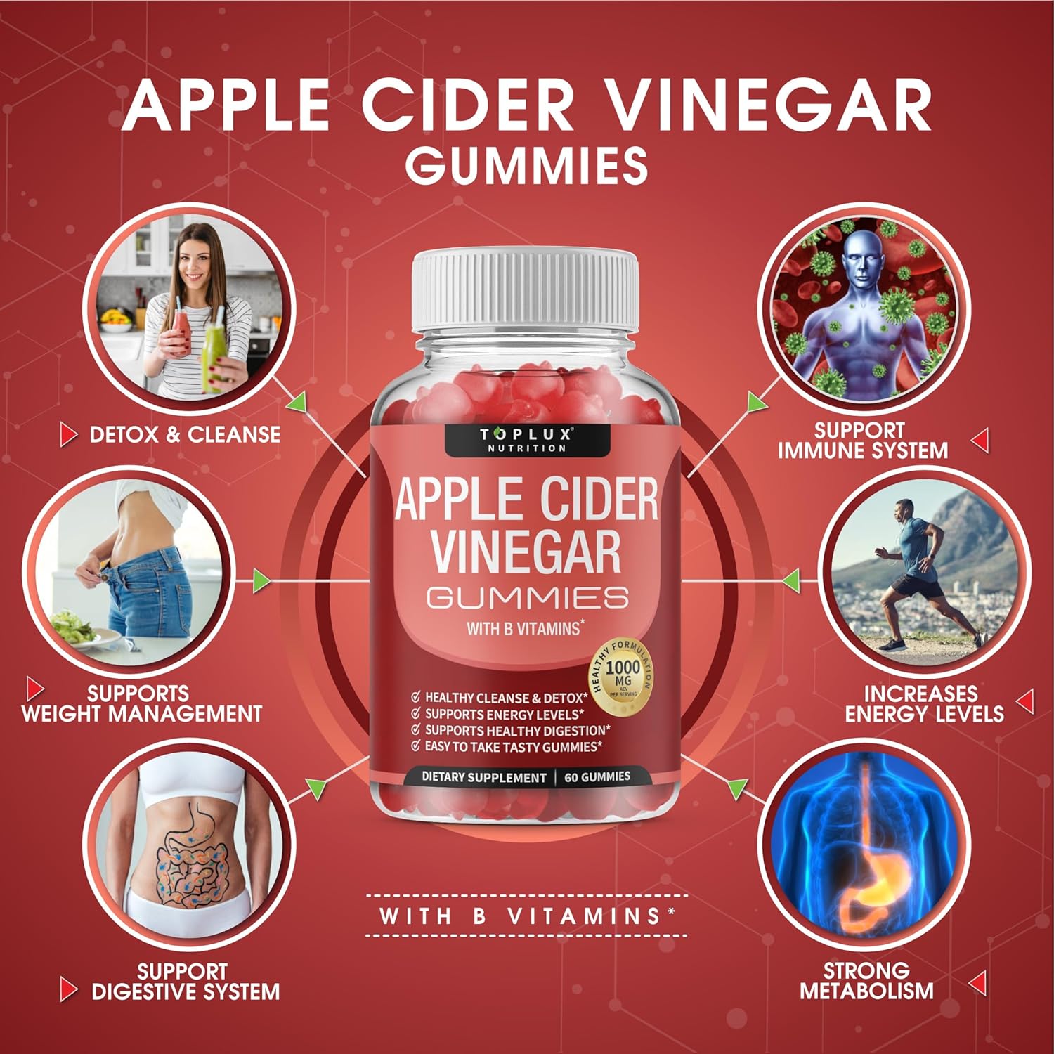 toplux-apple-cider-vinegar-gummies---boost-immunity-detox---1000mg-acv-with-b12-beet-root-pomegranate---gummy-alternative---men-women---60-gummies-2