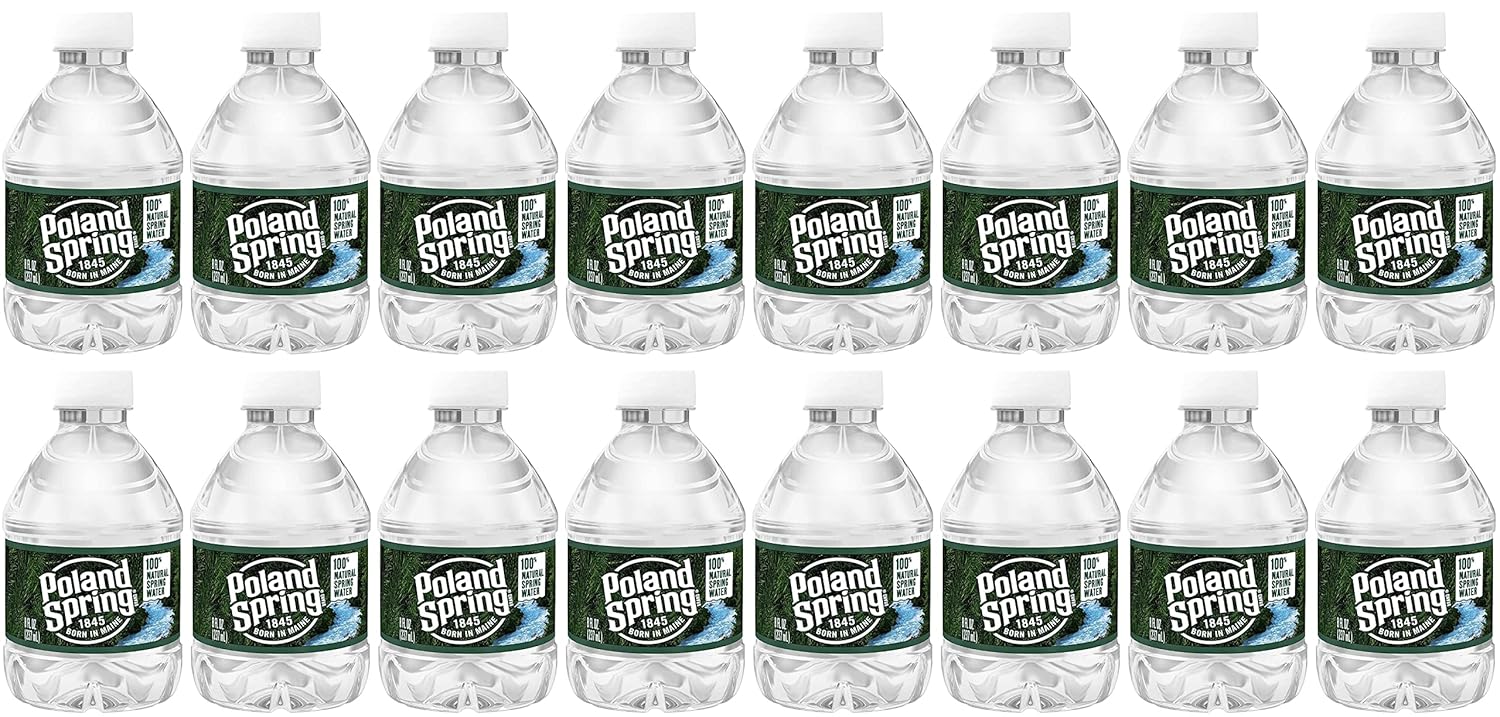 Poland Spring 8 oz Mini Bottled Water 16 Pack - Macouba Small Spring Water Bottles - Espot.com.au