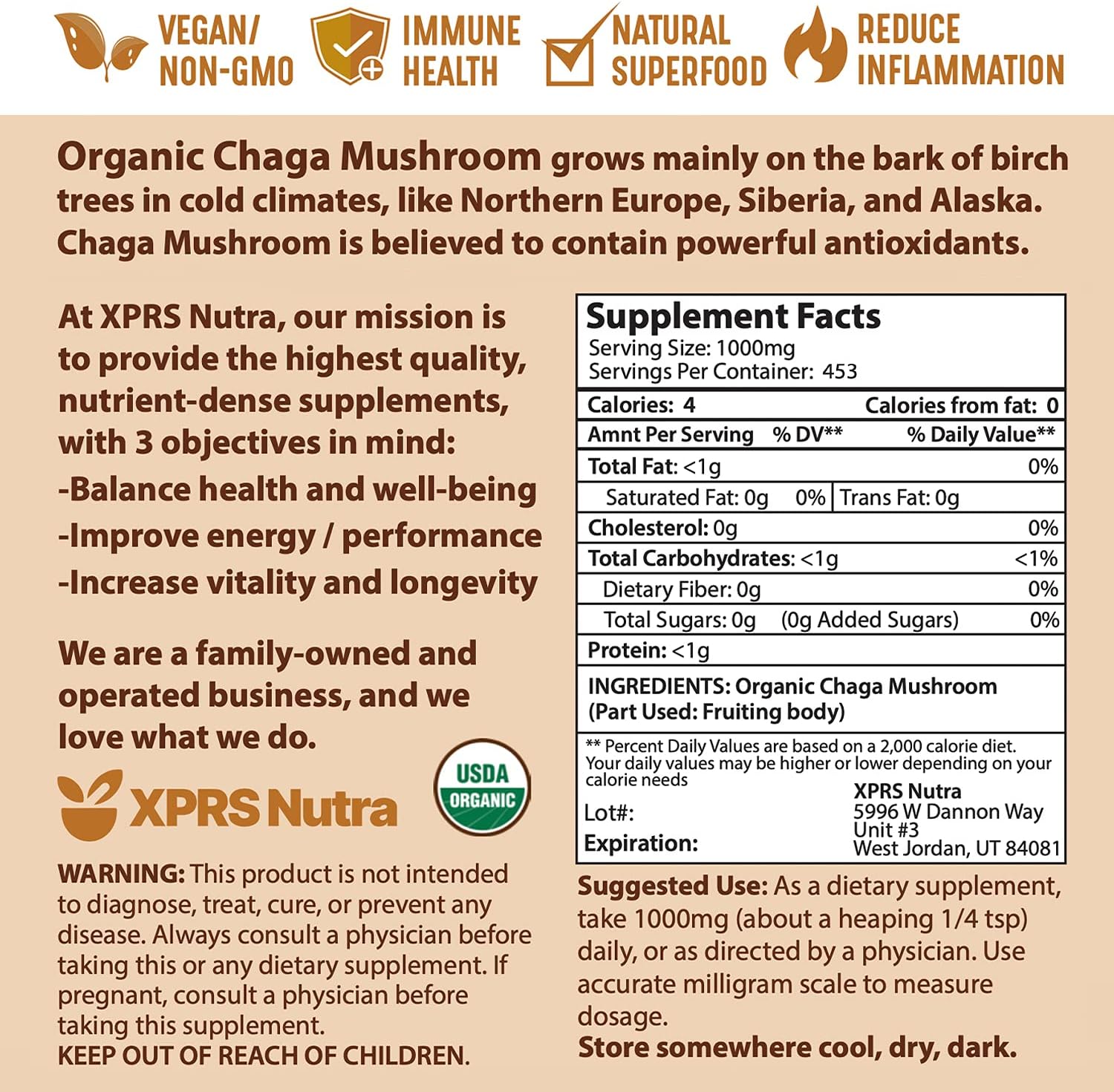 organic-chaga-powder-16oz-with-1000-size-00-pre-separated-empty-capsules-bundle-by-xprs-nutra-8