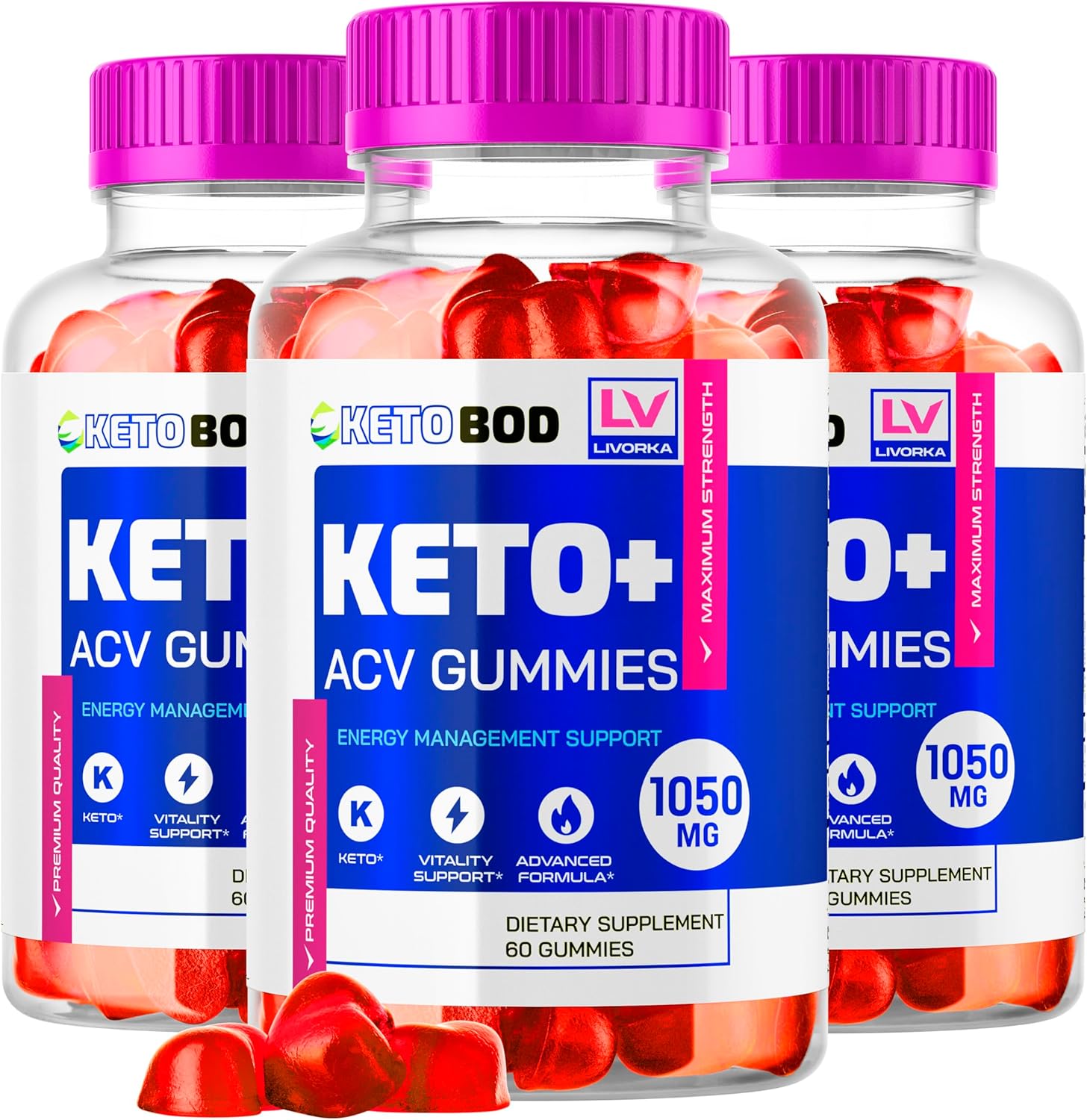3 Pack Keto Bod ACV Gummies - 180 Gummies for 3 Months Supply - Keto Body and KetoBod ACV Gummies - Espot.com.au