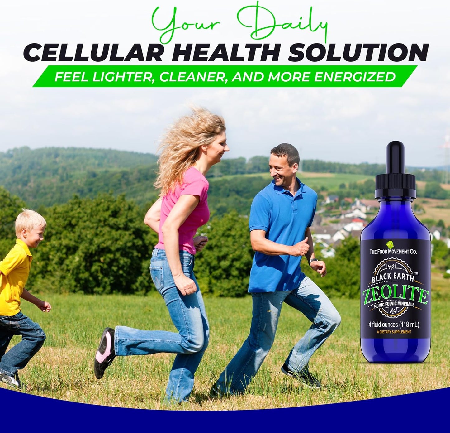 Black Earth Zeolite with Humic Fulvic Acids Trace Minerals Liquid Drops - Detox & Gut Health Support for Adults & Kids - 4 Fl Oz - Espot.com.au