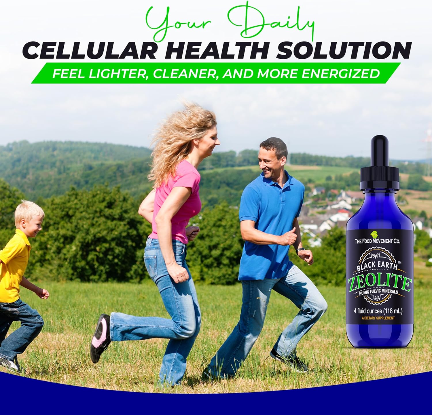 Black Earth Zeolite with Humic Fulvic Acids Trace Minerals Liquid Drops - Detox & Gut Health Support for Adults & Kids - 4 Fl Oz - Espot.com.au