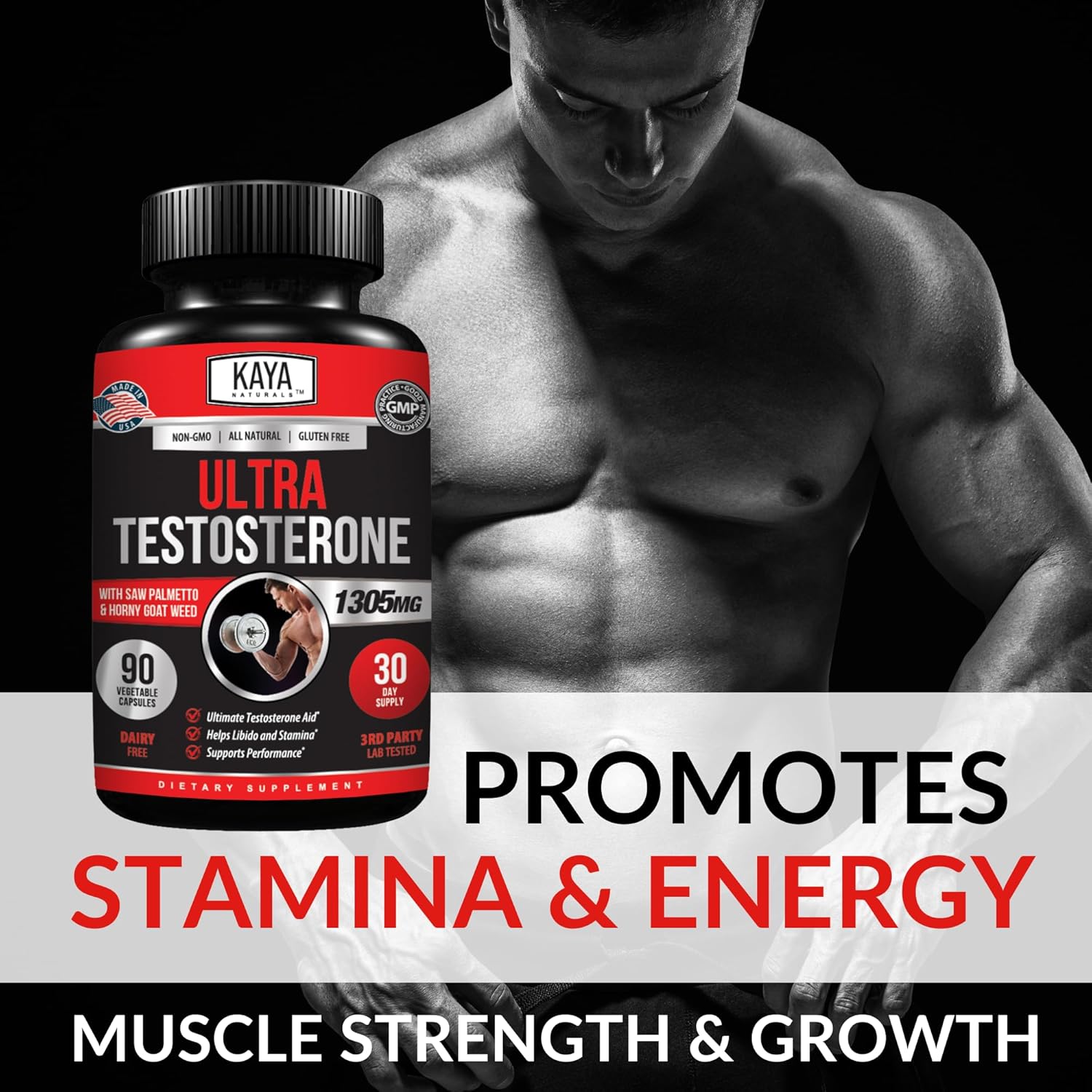kaya-naturals-ultra-testosterone-booster-with-tongkat-ali-horny-goat-weed-tribulus---natural-workout-supplement-for-men---energy-stamina-strength---90-count-3