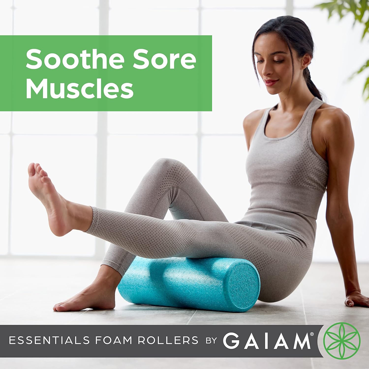 high-density-firm-foam-roller-for-back-pain-relief-muscle-recovery---gaiam-essentials-deep-tissue-massager-2