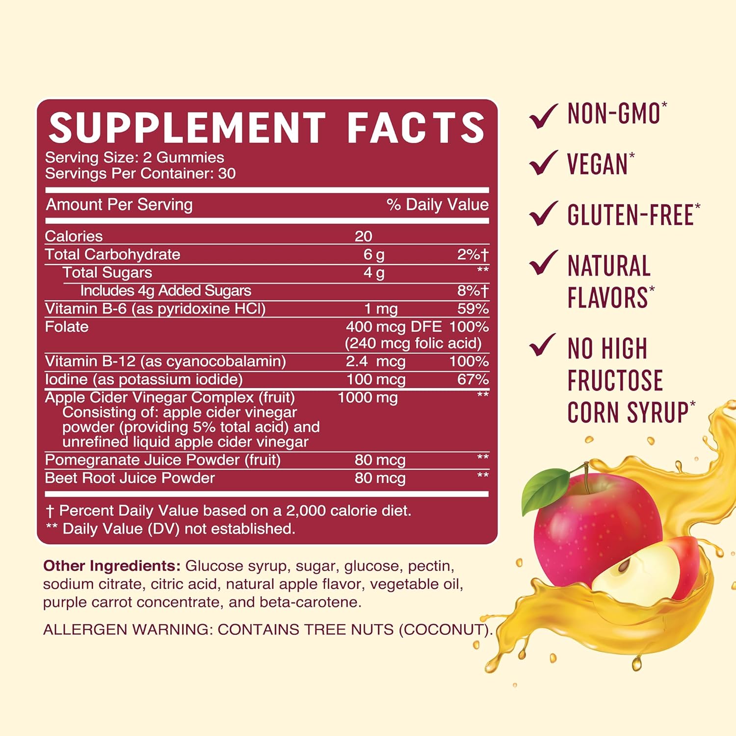 organic-apple-cider-vinegar-gummies-with-b6-b12-folate---digestion-detox-immunity-support---vegan---500mg---60-ct-6