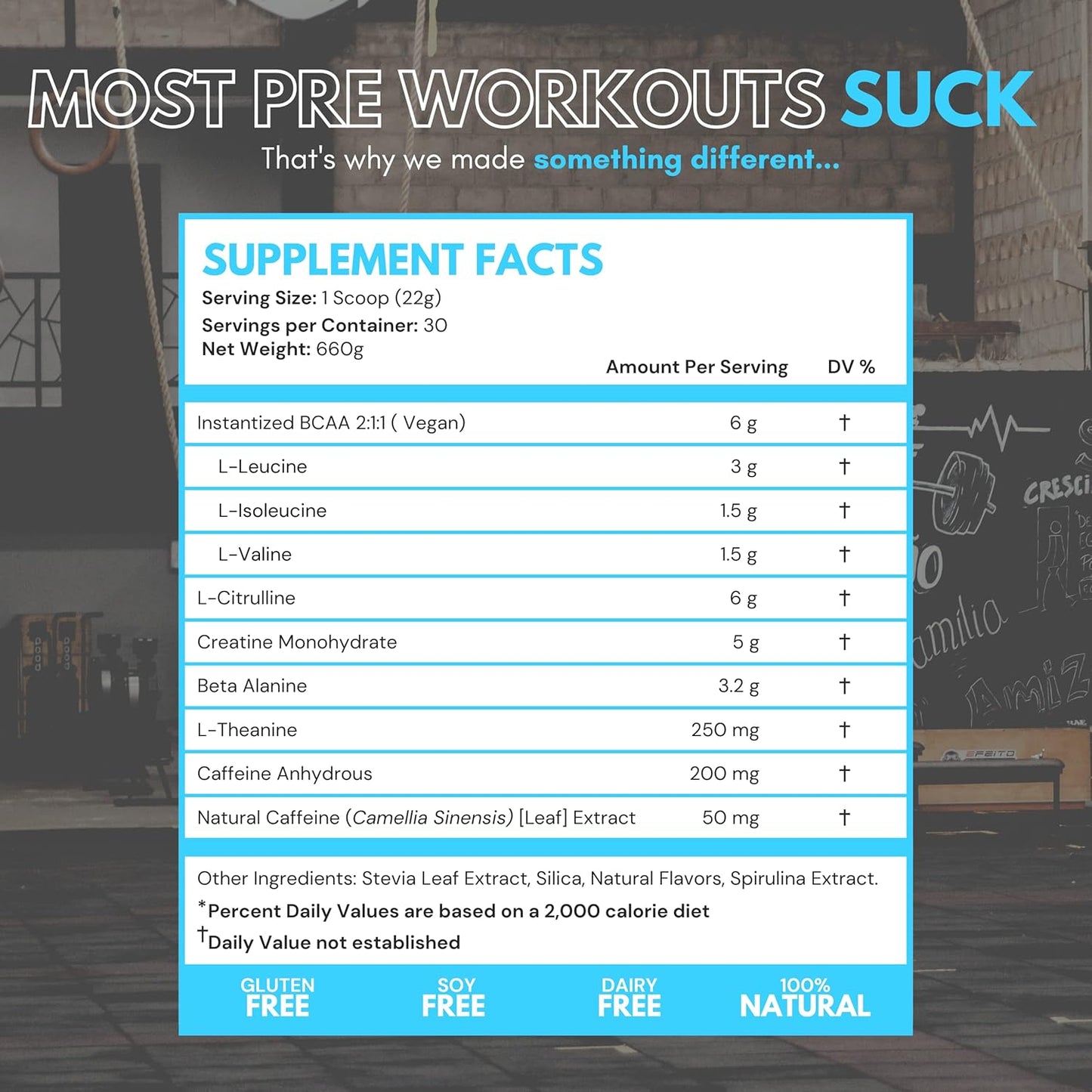 all-natural-pre-workout-powder-for-men---bcaa-creatine-beta-alanine-l-citrulline---zero-artificial-sweeteners---30-servings---blueberry-flavor-2