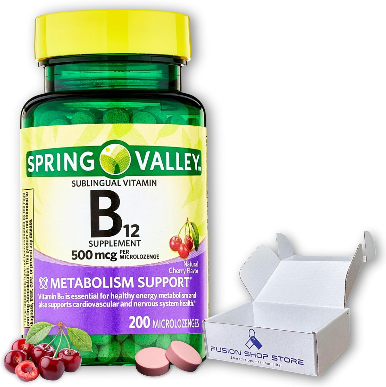 spring-valley-500-mg-cherry-flavor-sublingual-b12-500-mcg---200-ct-pack-of-1-from-fusion-shop-store-1