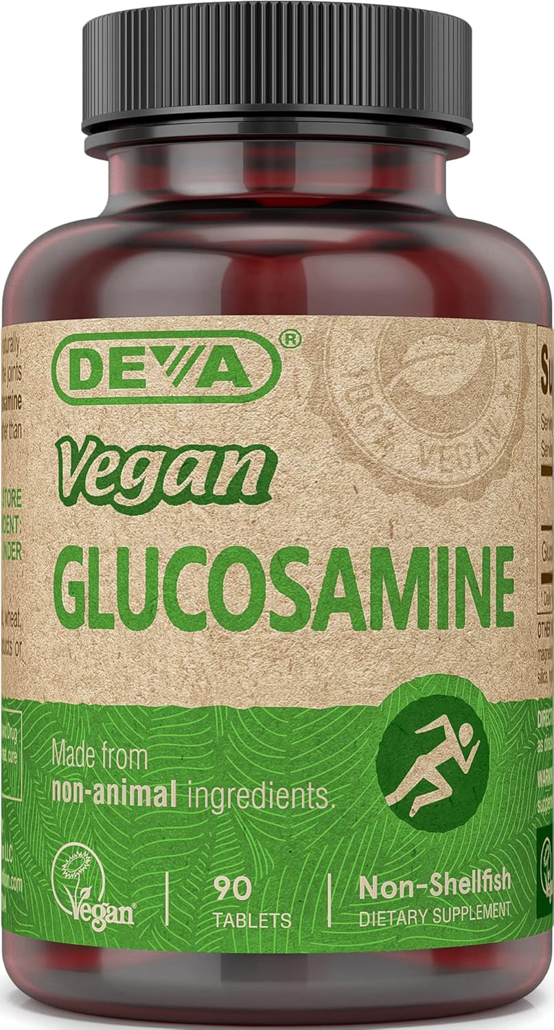 90-Count Bottle of DEVA Vegan Glucosamine Tablets for Joint Health - Espot.com.au