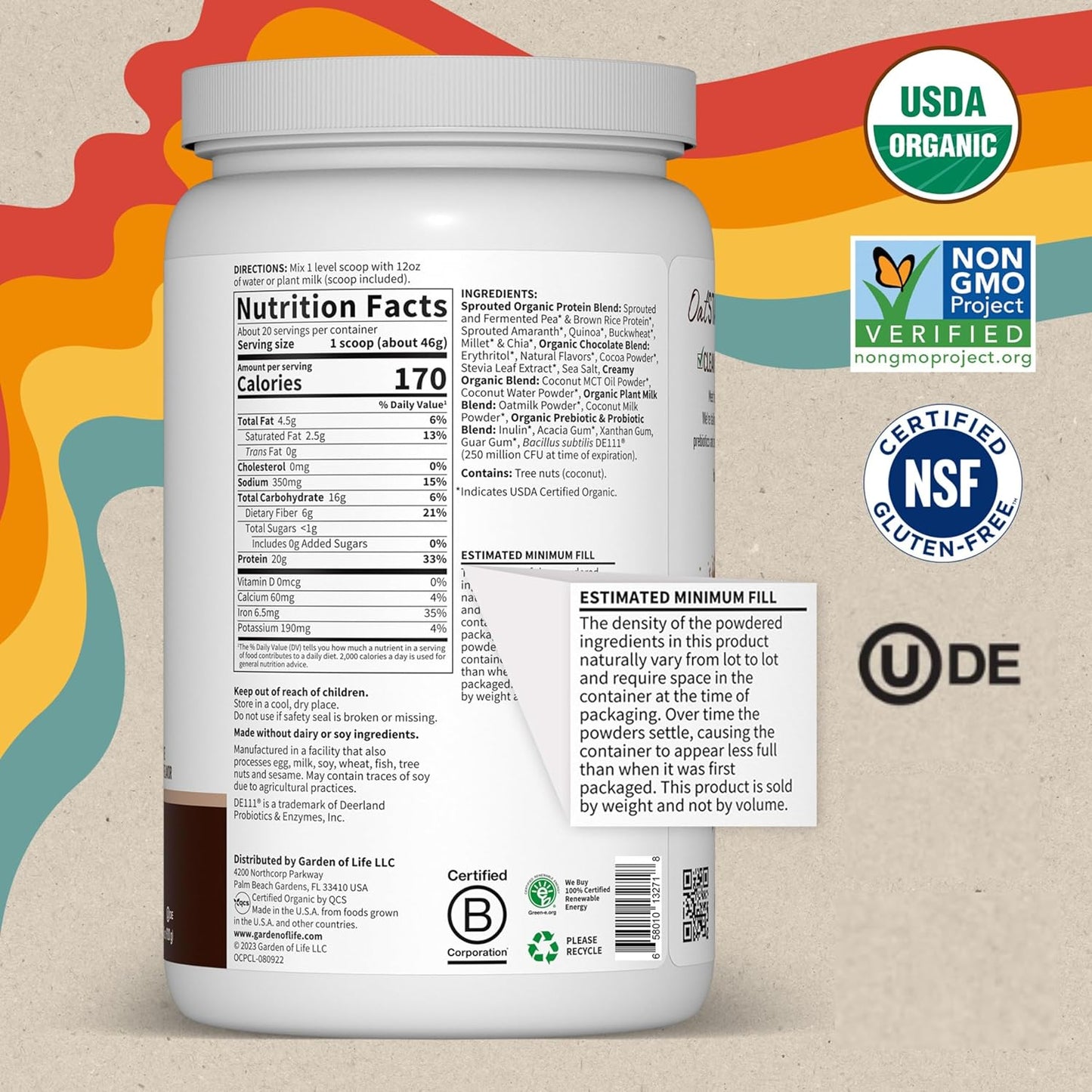 organic-vegan-protein-powder-with-oatmilk---20g-plant-based-protein-coconut-water-mcts-sprouted-grains-prebiotics-probiotics---gluten-free-chocolate-brownie-flavor---2-lbs-5