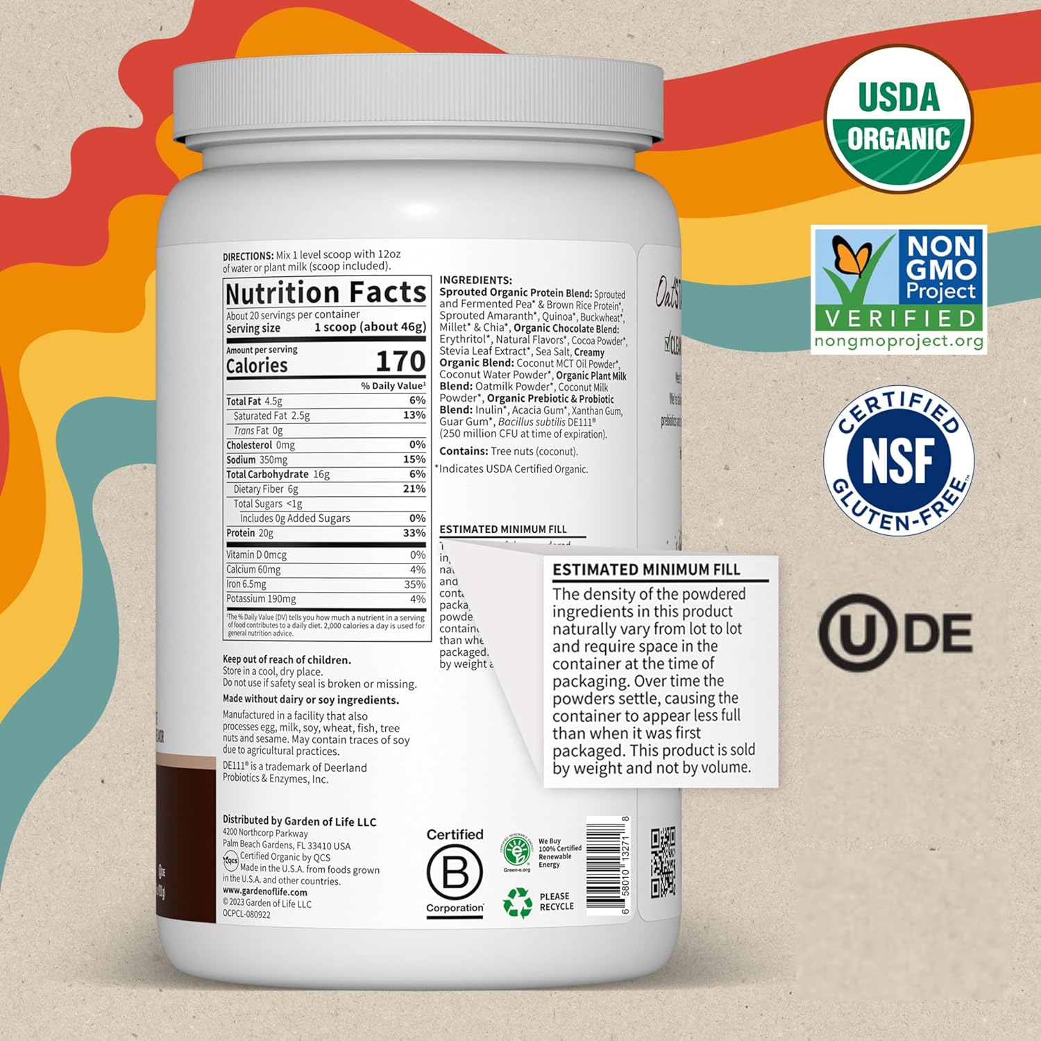 organic-vegan-protein-powder-with-oatmilk---20g-plant-based-protein-coconut-water-mcts-sprouted-grains-prebiotics-probiotics---gluten-free-chocolate-brownie-flavor---2-lbs-5