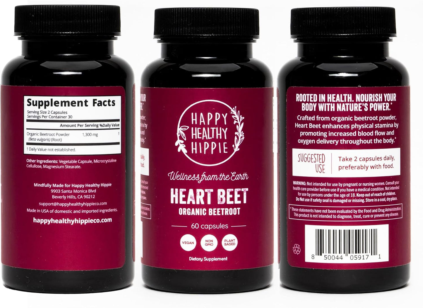 organic-beet-root-capsules-1300mg-superfood---blood-pressure-circulation-support---nitric-oxide-supplement-for-men-women---antioxidant-brain-food---vegan---60-ct-8
