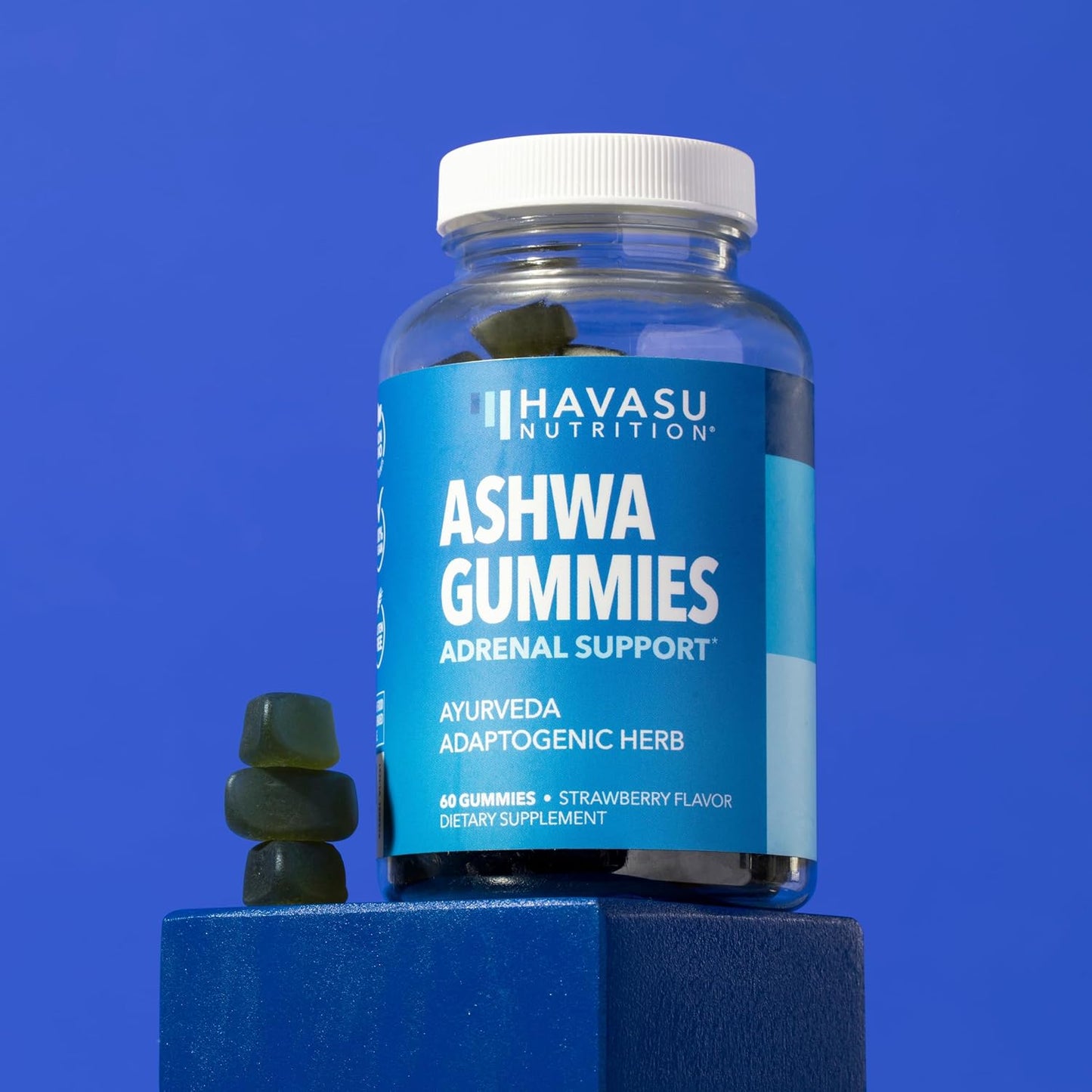 Vegan Ashwagandha Gummies for Stress Relief & Mood Support - Non-GMO Supplement for Relaxation - Withania Somnifera for Better Sleep & Emotional Balance - 1-Month Supply, Strawberry Flavor - Espot.com.au