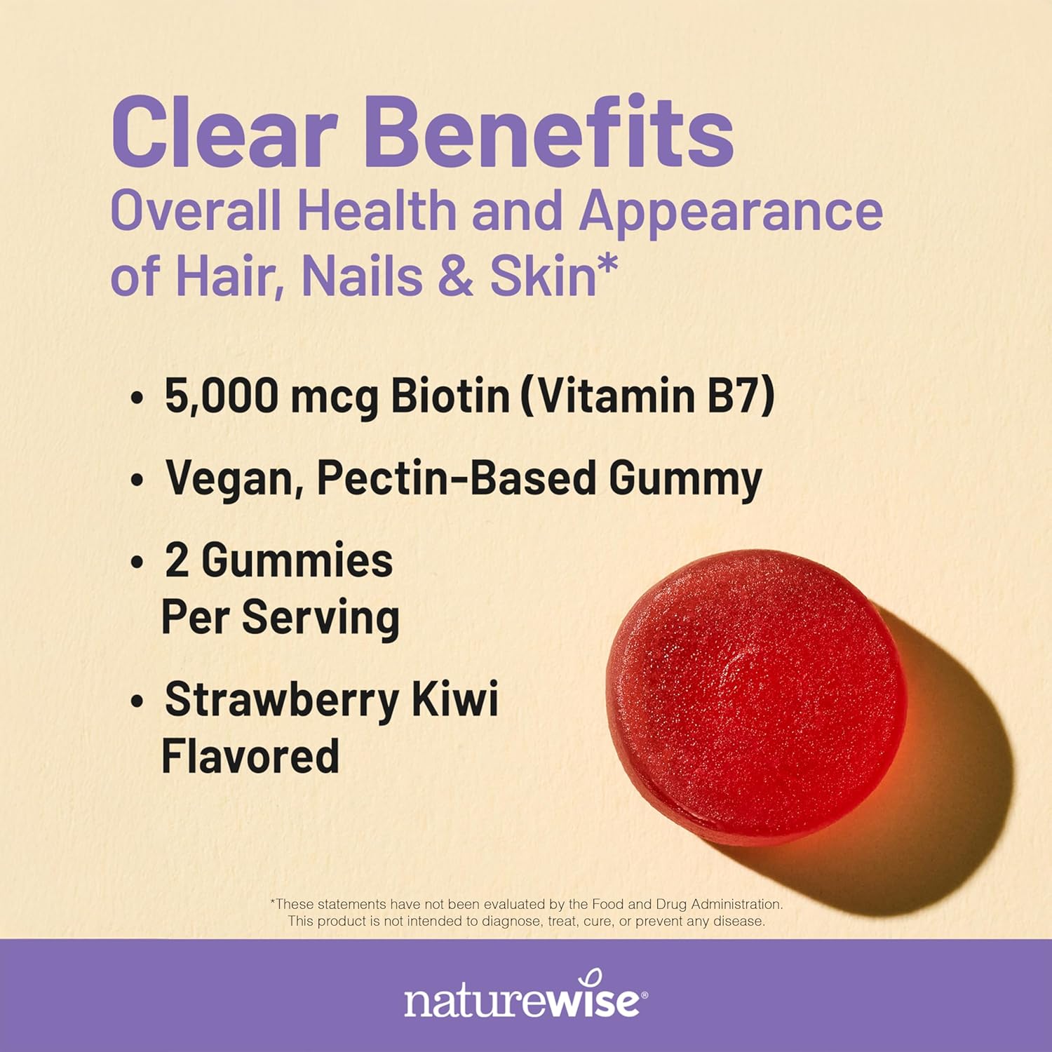 biotin-gummies-for-hair-skin-and-nails---5000mcg-vitamin-b7-supplement---supports-natural-beauty---strawberry-kiwi-flavor---vegan-non-gmo-gluten-free---60-count-3