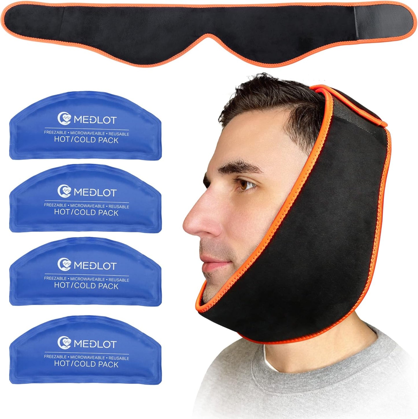 medlot-face-ice-pack-wrap-with-4-reusable-hot-cold-therapy-gel-packs---pain-relief-for-tmj-wisdom-teeth-chin-head-jaw-oral-facial-surgery-dental-implants-8
