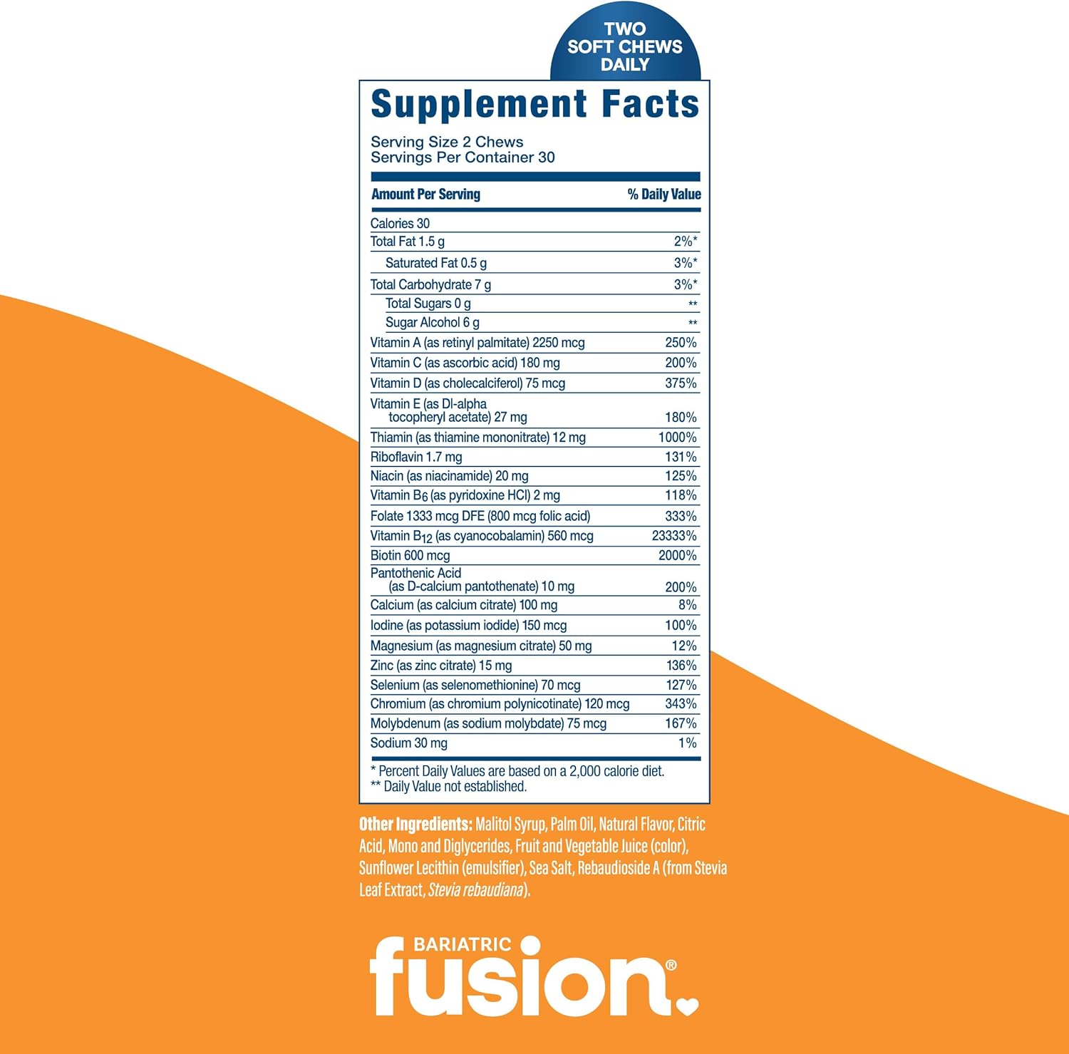Bariatric Fusion Soft Chew Multivitamin - Tropical Fruit Flavor - 60 Count - Post Surgery Chewable for Gastric Bypass & Sleeve Gastrectomy - 1 Month Supply - Espot.com.au