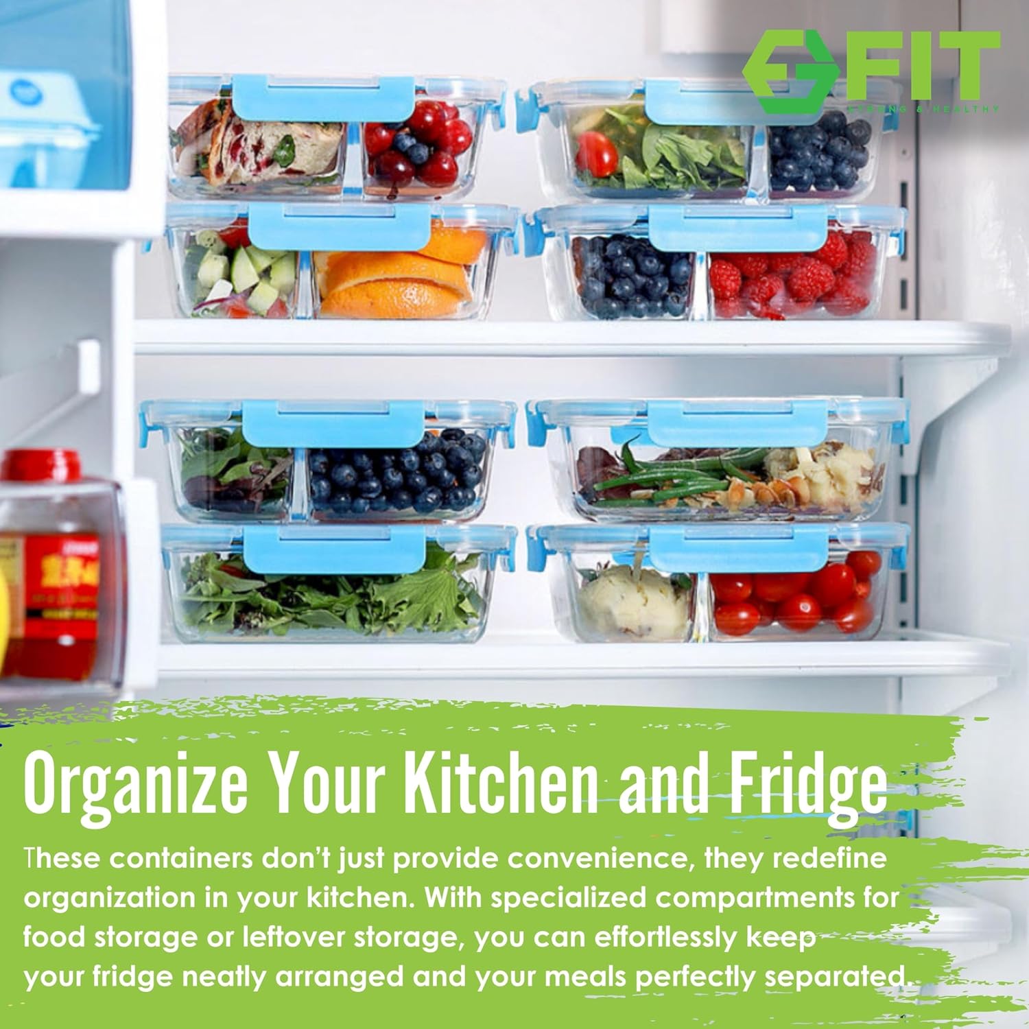 fit-strong-glass-meal-prep-containers---1-compartment-lunch-container-with-airtight-lids-ovendishwasherfreezer-safe-leak-proof-bento-box---35-oz-blue-3-pack-3