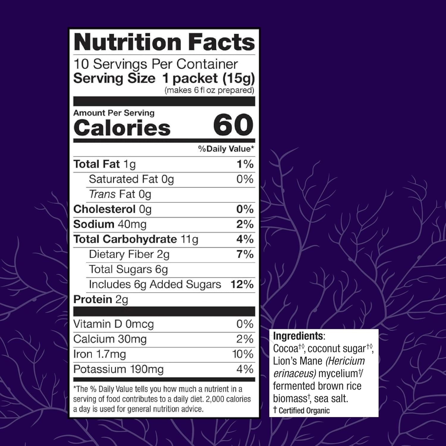 host-defense-mycobrew-cocoa-superfood-powder-drink-mix-with-lions-mane-mushroom---10-packets-made-with-fair-trade-certified-cocoa-2