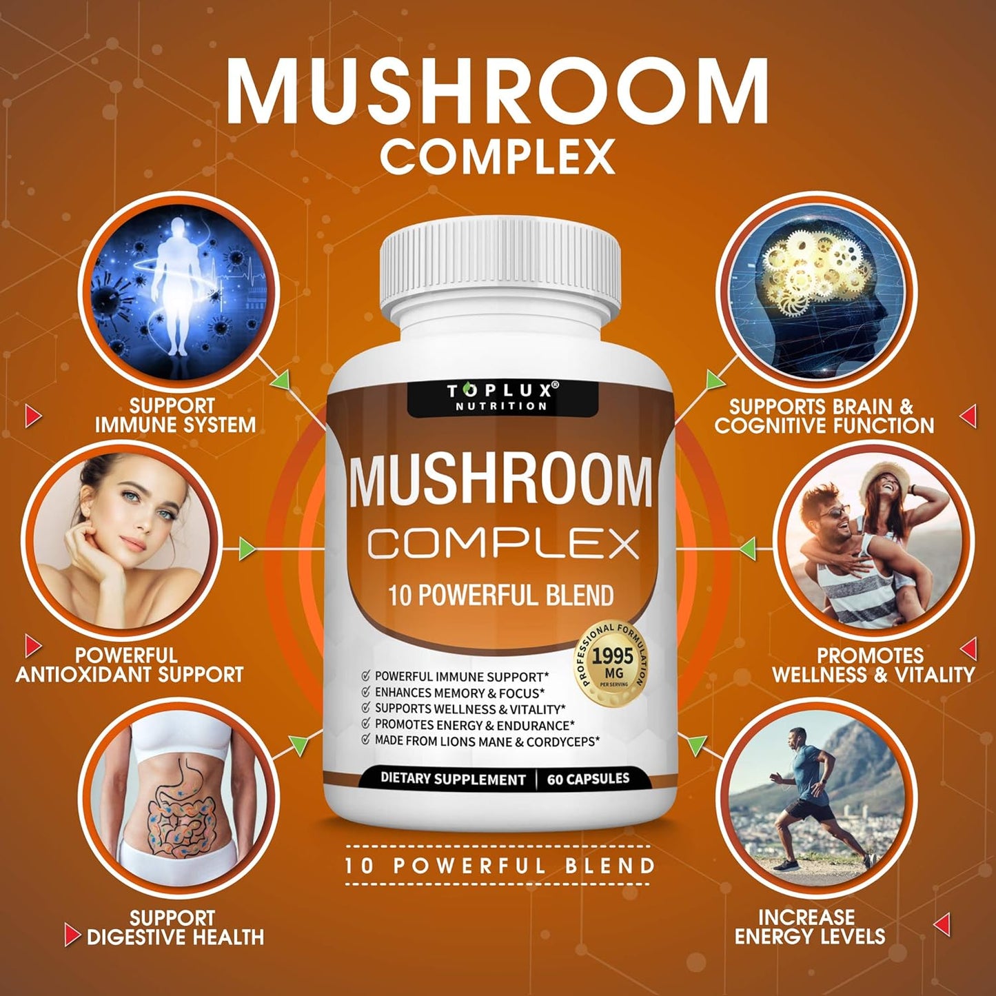 organic-mushroom-supplement-blend-for-immune-support-memory-focus-and-energy---lions-mane-cordyceps-reishi-chaga---60-capsules-by-toplux-2