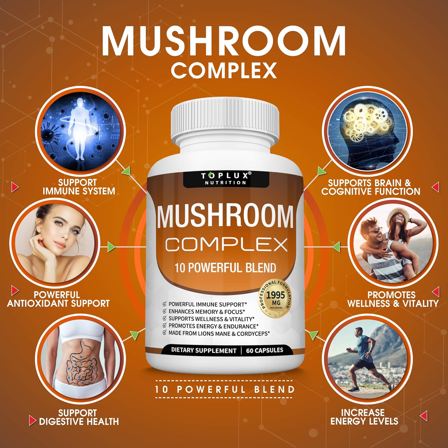 organic-mushroom-supplement-blend-for-immune-support-memory-focus-and-energy---lions-mane-cordyceps-reishi-chaga---60-capsules-by-toplux-2