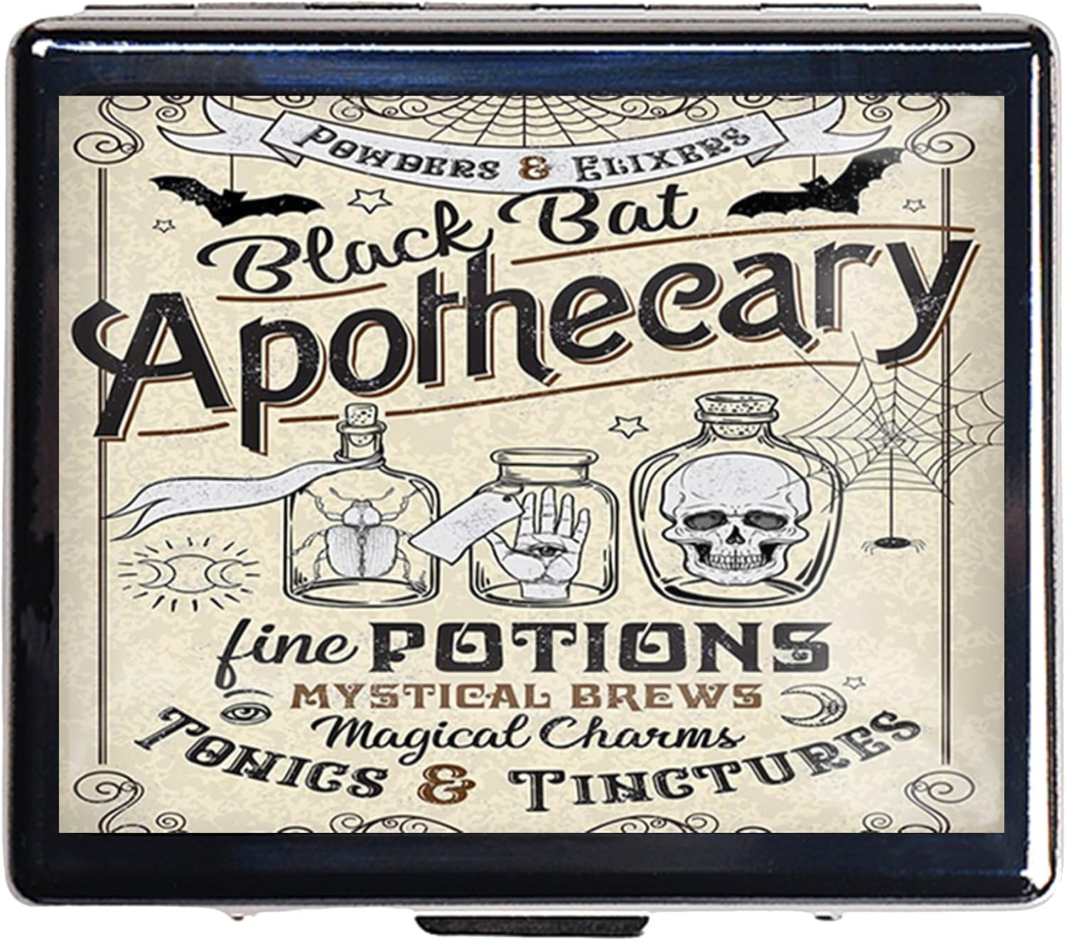 7-day-chrome-silver-pill-organizer-with-mirror---travel-size-apothecary-pill-case---8-compartments---rectangle-design-1