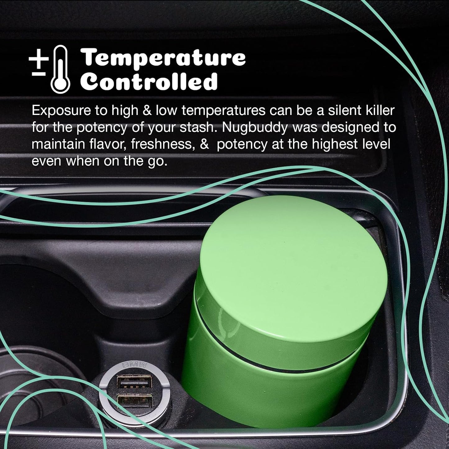 Mini Airtight Storage Container with Nested Glass Jar - Vacuum Sealed Insulated, UV Protection, Temperature Controlled Stainless Steel - Whiteboard Finish with Marker - 100 ml (1/4 Oz) - Espot.com.au