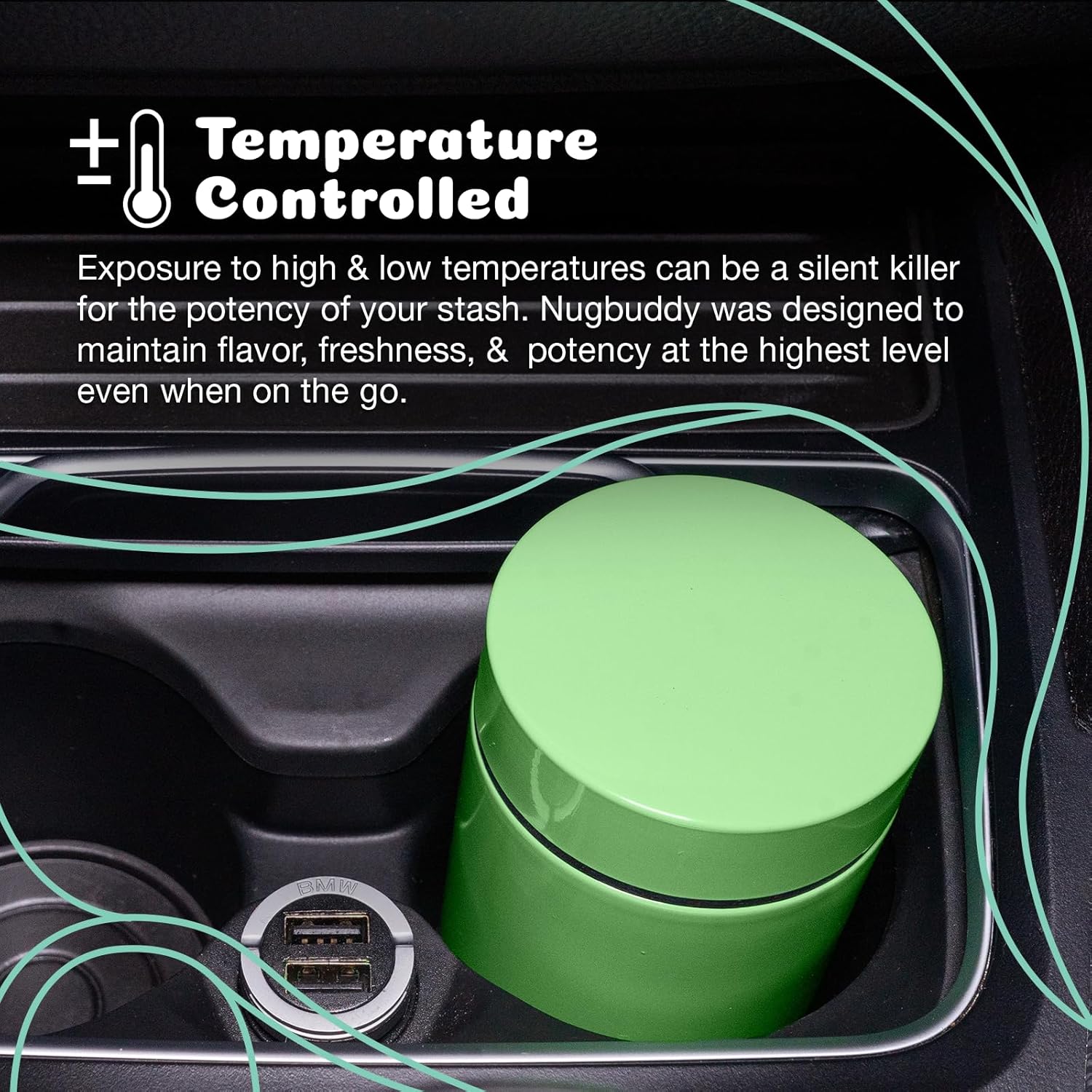 Mini Airtight Storage Container with Nested Glass Jar - Vacuum Sealed Insulated, UV Protection, Temperature Controlled Stainless Steel - Whiteboard Finish with Marker - 100 ml (1/4 Oz) - Espot.com.au