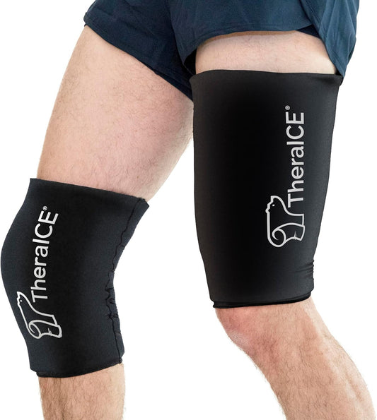 xl-theraice-knee-ice-pack-wrap-compression-sleeve---reusable-gel-cold-pack-brace-for-injuries-hamstring-and-quad---flexible-cold-wrap-for-pain-relief-and-recovery-1