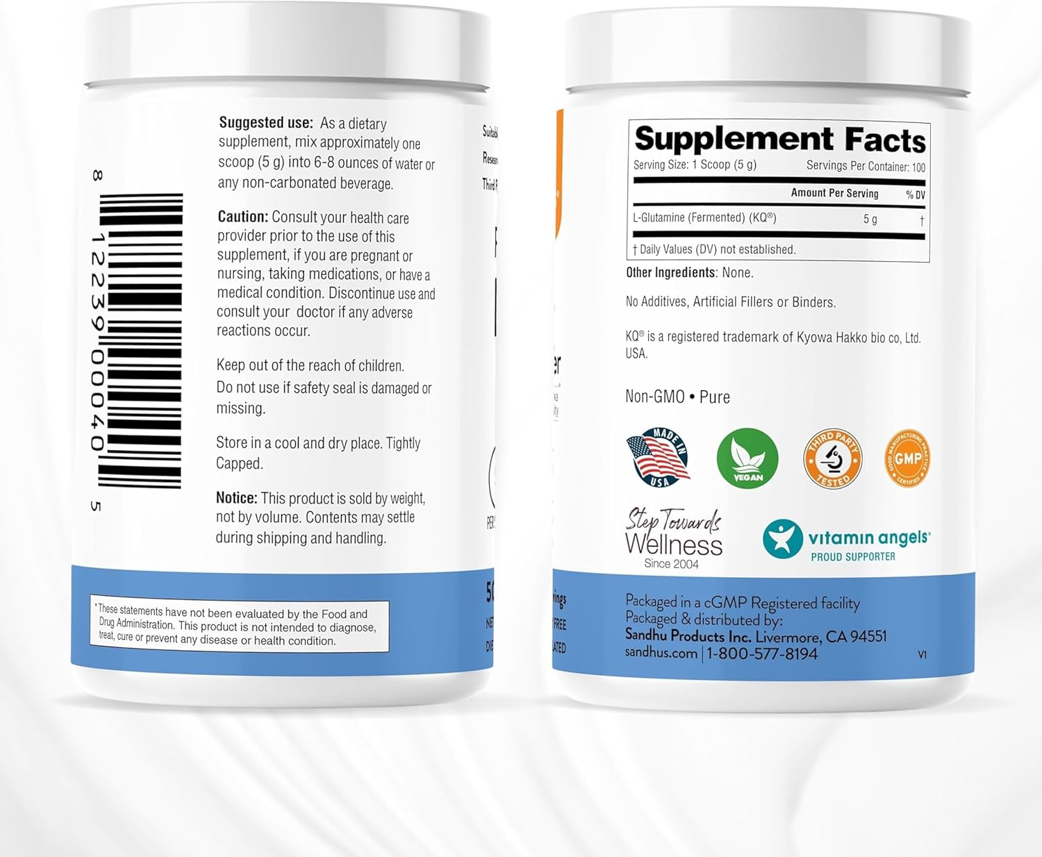 sandhus-l-glutamine-powder-500g-collagen-peptides-powder-combo---100-servings-supports-muscle-gut-skin-hair-nails-joints-bones---large-size-3-month-supply-3