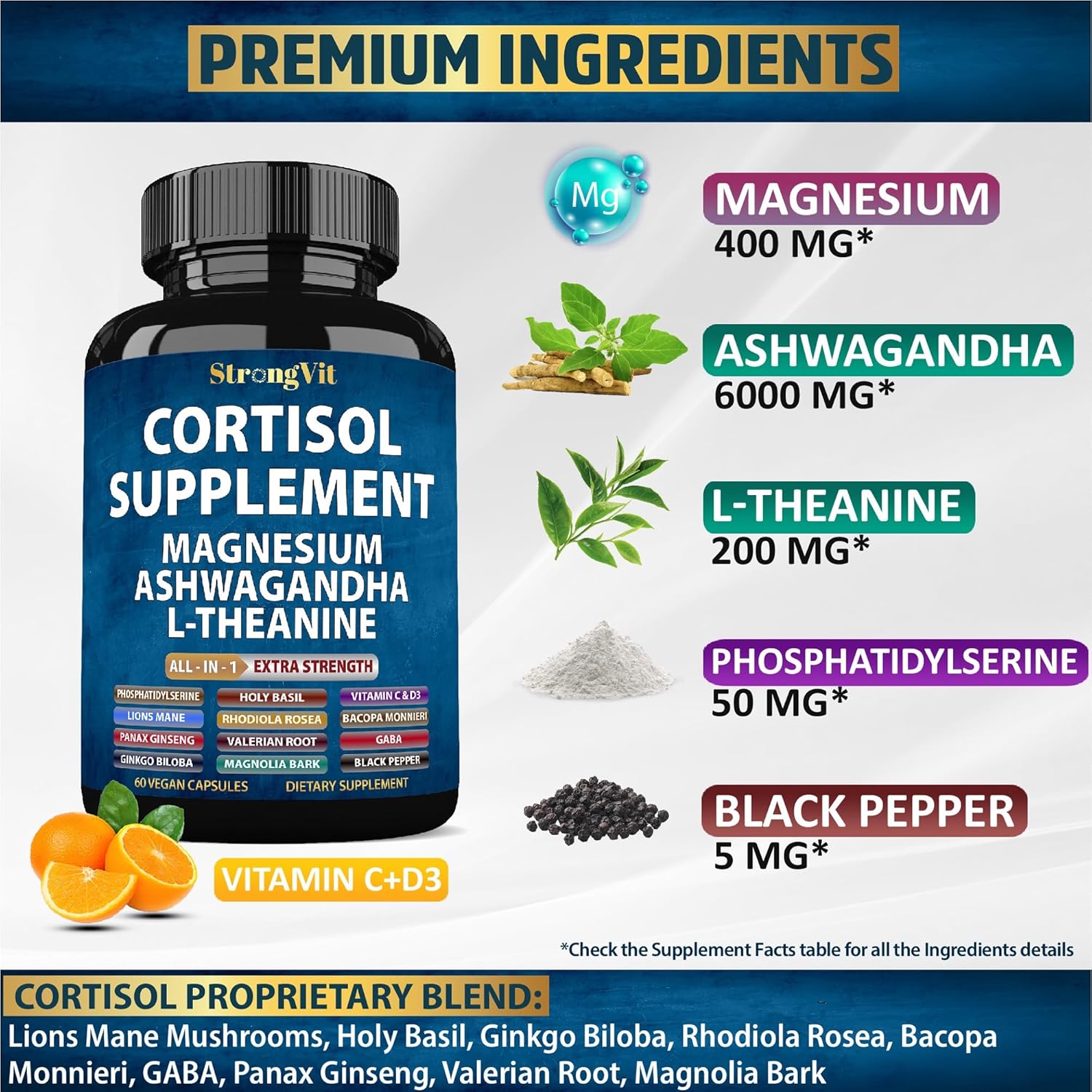 Women's Cortisol Support Supplement with Magnesium, Ashwagandha & L-Theanine - Reduce, Manage, Detox & Control Cortisol Levels for Calm, Clarity, Relaxation, and Focus - Espot.com.au
