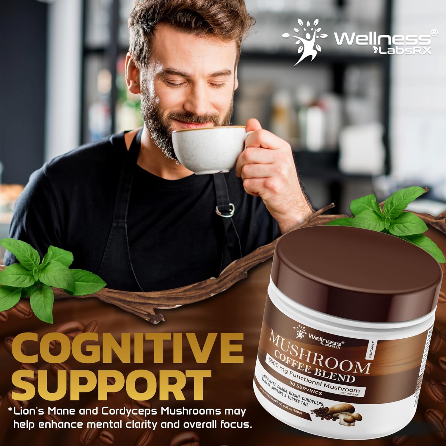organic-mushroom-coffee-blend-with-lions-mane-chaga-reishi---colombian-keto-coffee-with-7-superfood-mushrooms---wellness-labsrx-90-servings-7