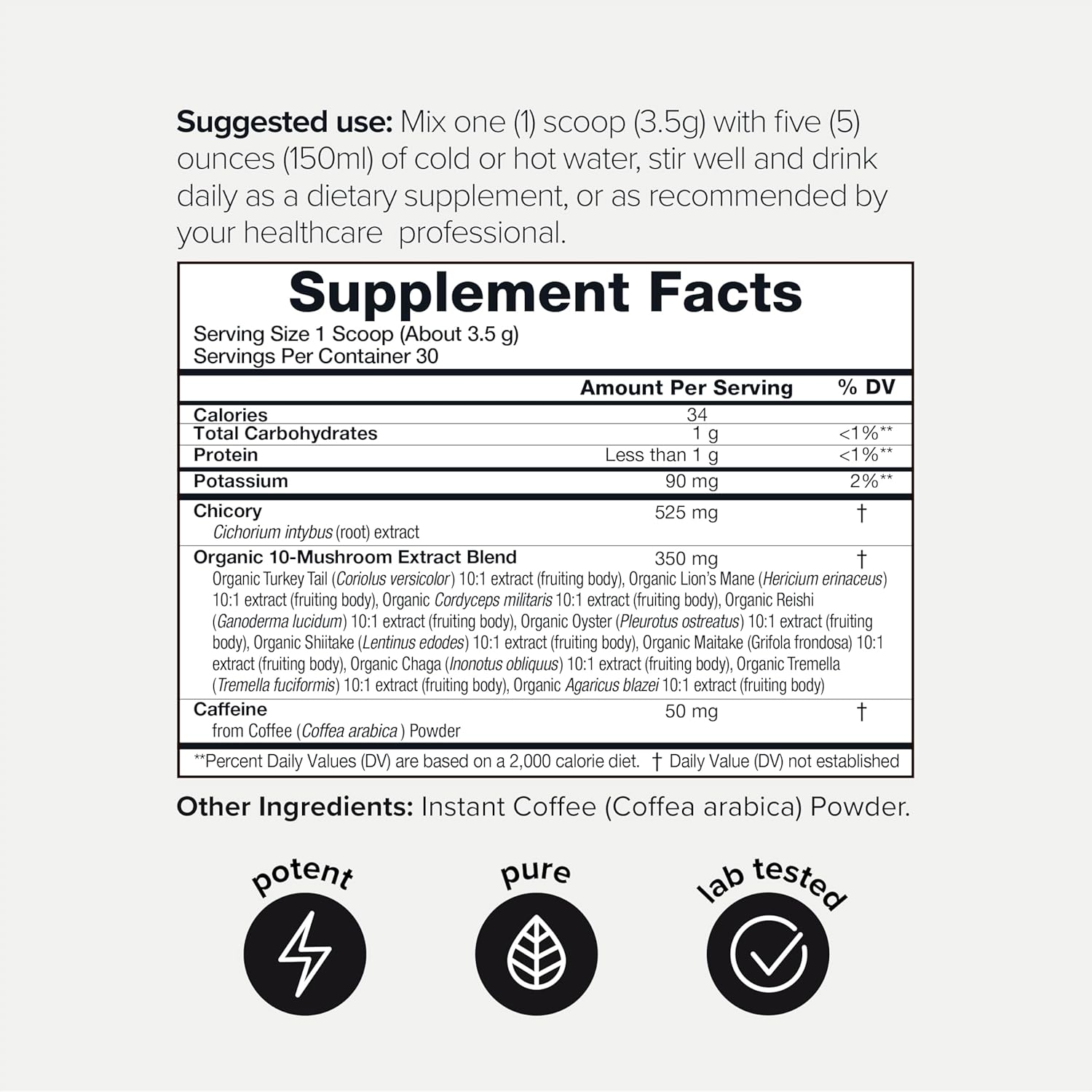 toniiq-ultra-concentrated-low-caffeine-mushroom-coffee-3500mg-101-extract---colombian-sourced-beans-10-mushroom-blend-with-lions-mane-and-cordyceps---mushroom-powder-coffee-alternative-blend-2