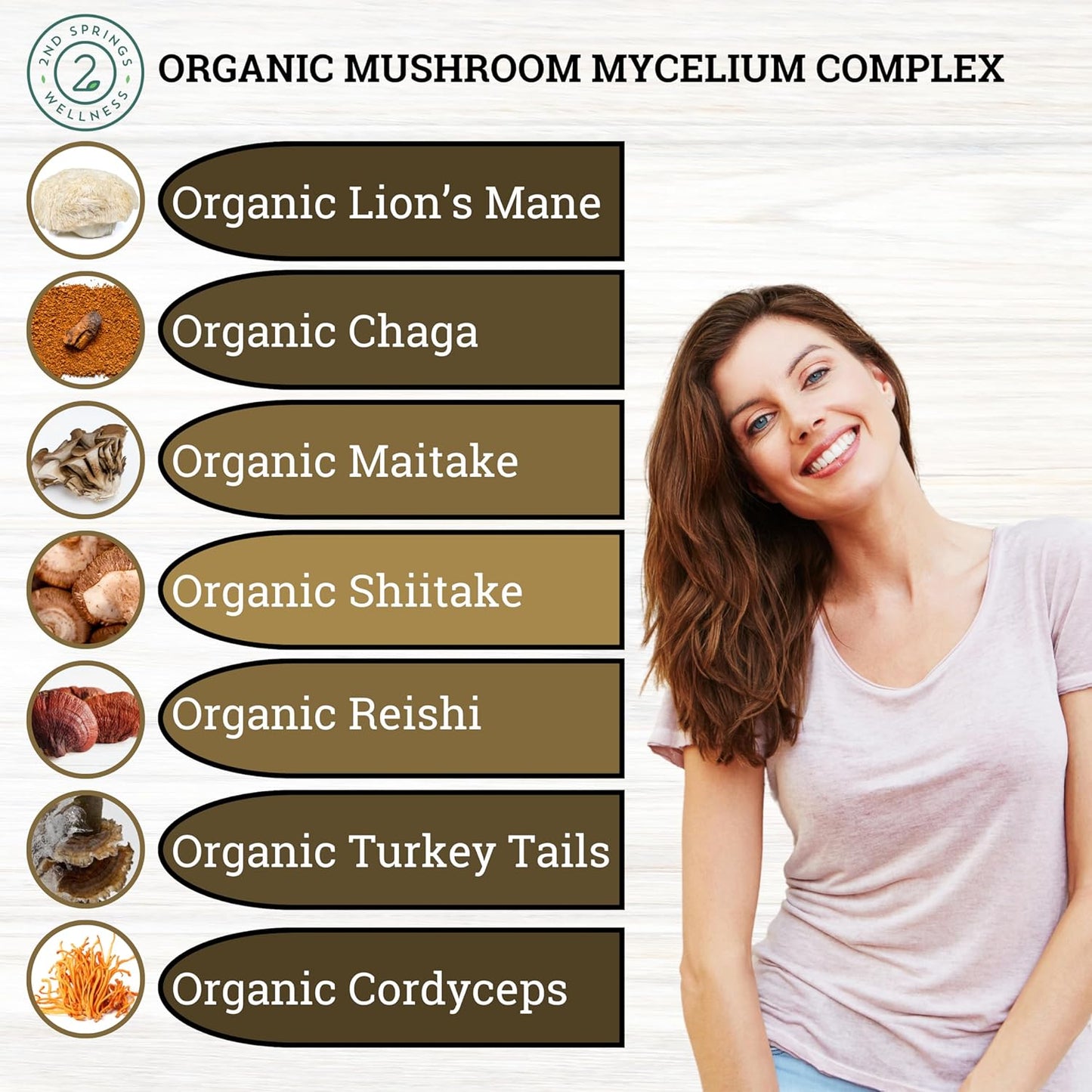 Bundle of 2nd Springs Mushroom & Sunshine products for boosting energy and balancing mood. Great for overall wellness and vitality. - Espot.com.au