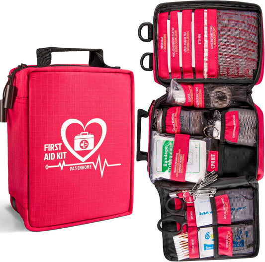 professional-trauma-first-aid-kit-with-labelled-compartments---ideal-for-home-office-car-outdoor-activities-hiking-travel-and-camping---molle-system-included-1