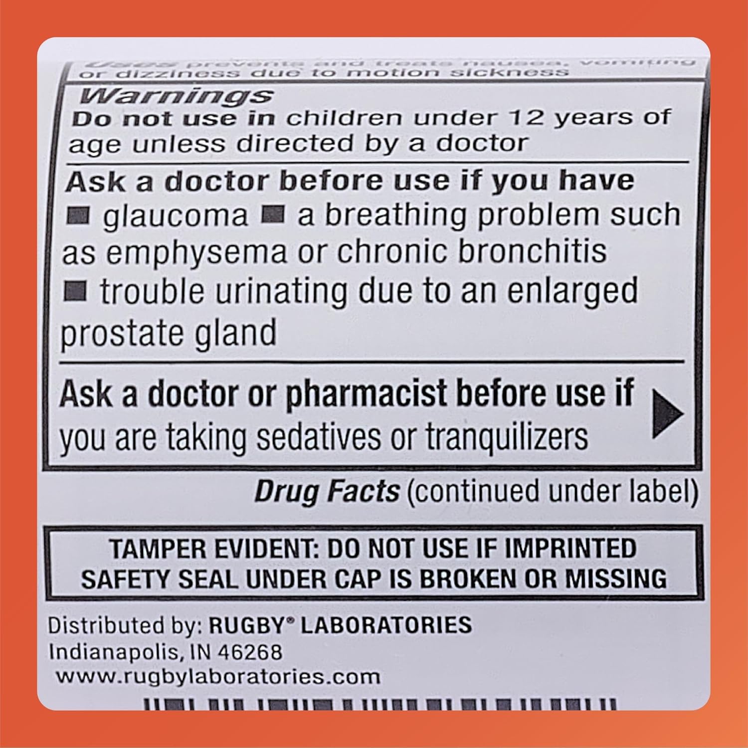 rugby-laboratories-meclizine-chewable-tablets-25mg---anti-nausea-motion-sickness-relief---300-tablets-6
