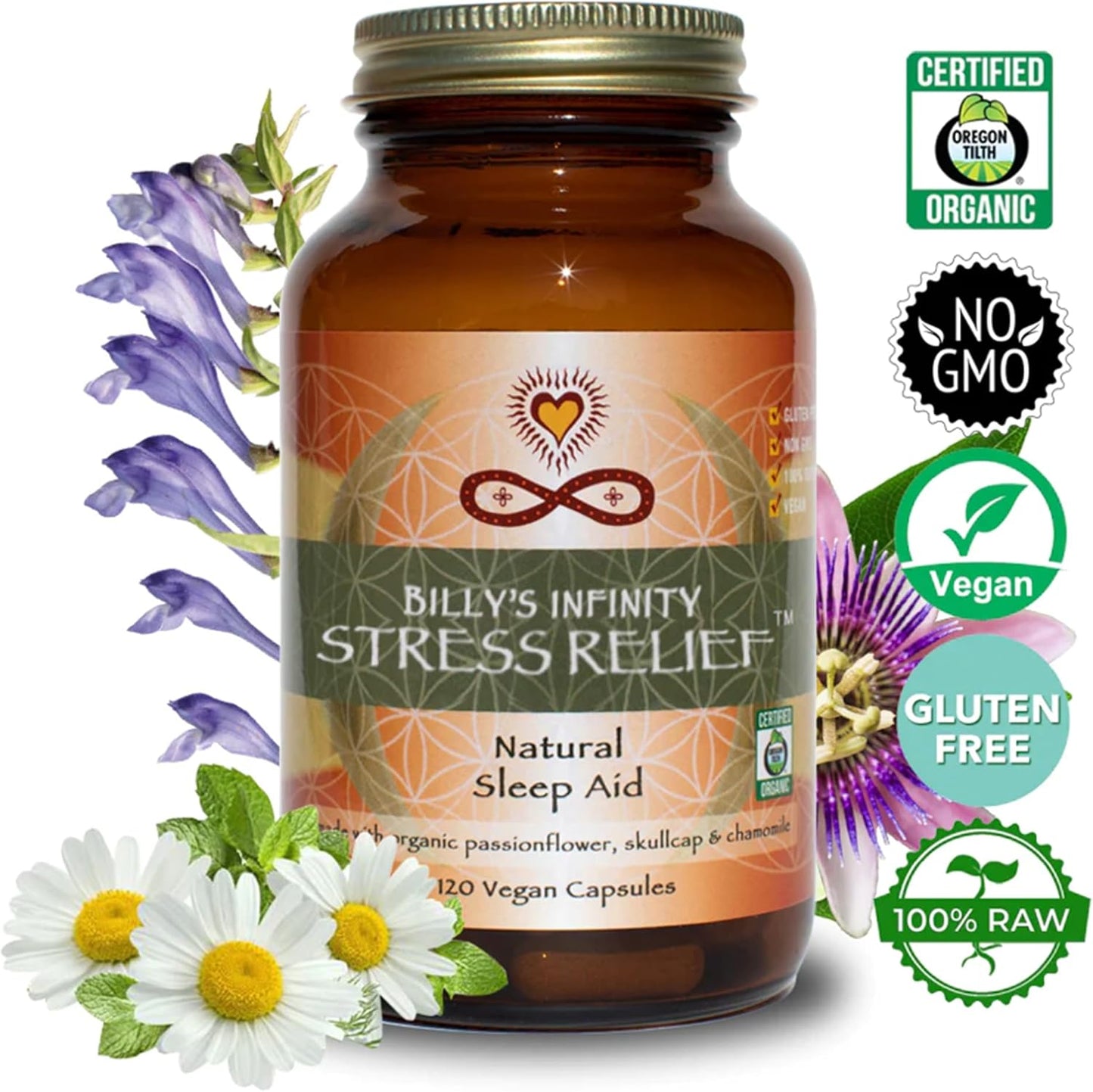 organic-vegan-stress-relief-mood-support-supplement-with-adaptogens-passion-flower-skullcap-chamomile---non-gmo---40-day-supply-120-capsules-9