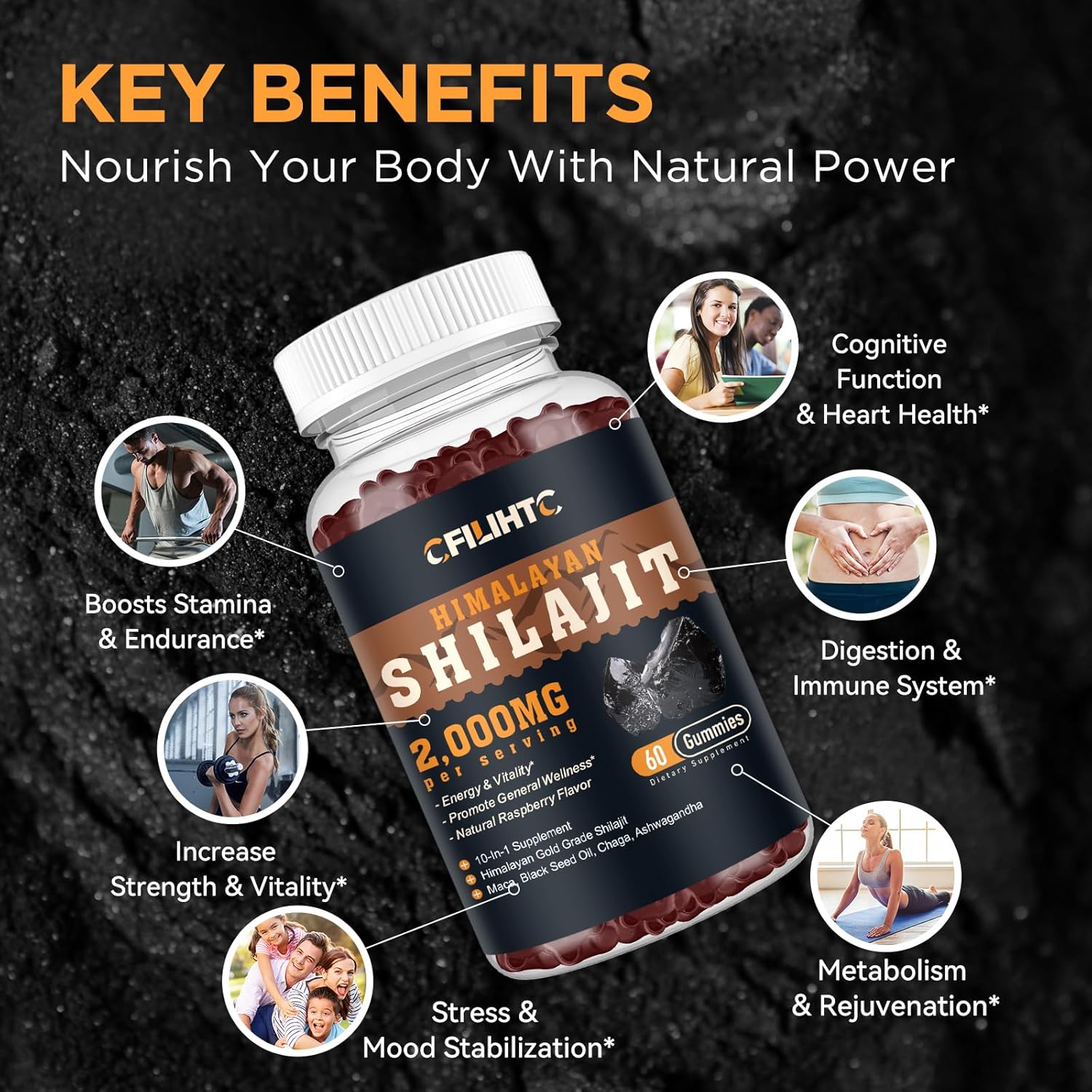 organic-shilajit-gummies-2000mg-with-85-trace-minerals---pure-himalayan-resin-for-energy-immunity-ashwagandha-maca-black-seed-oil-sugar-free-raspberry---men-women-60ct-4