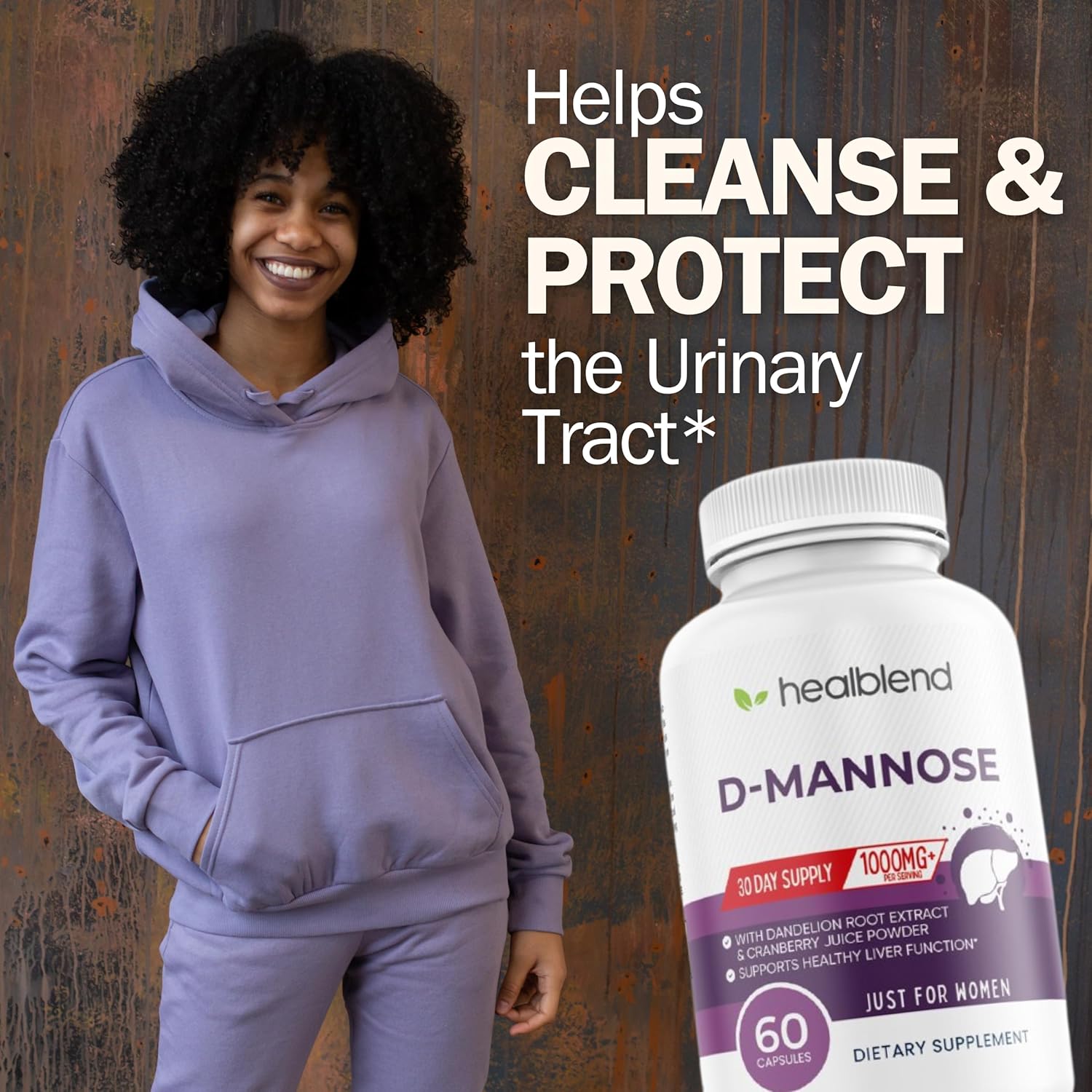 D-Mannose Capsules with Cranberry Juice Powder, Hibiscus, Dandelion Extracts - 30 Day Supply for Urinary Tract Health - Espot.com.au